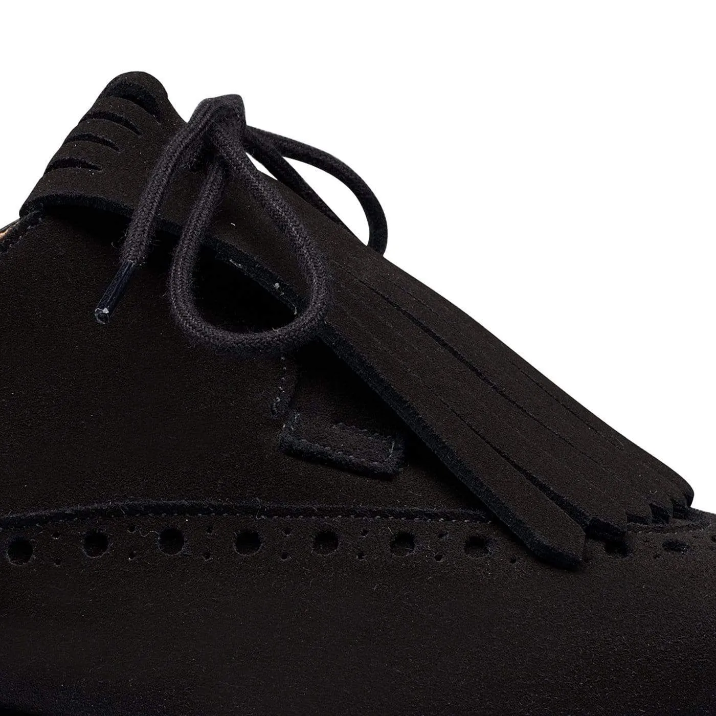 Jessica Black Calf Suede Durable Sole