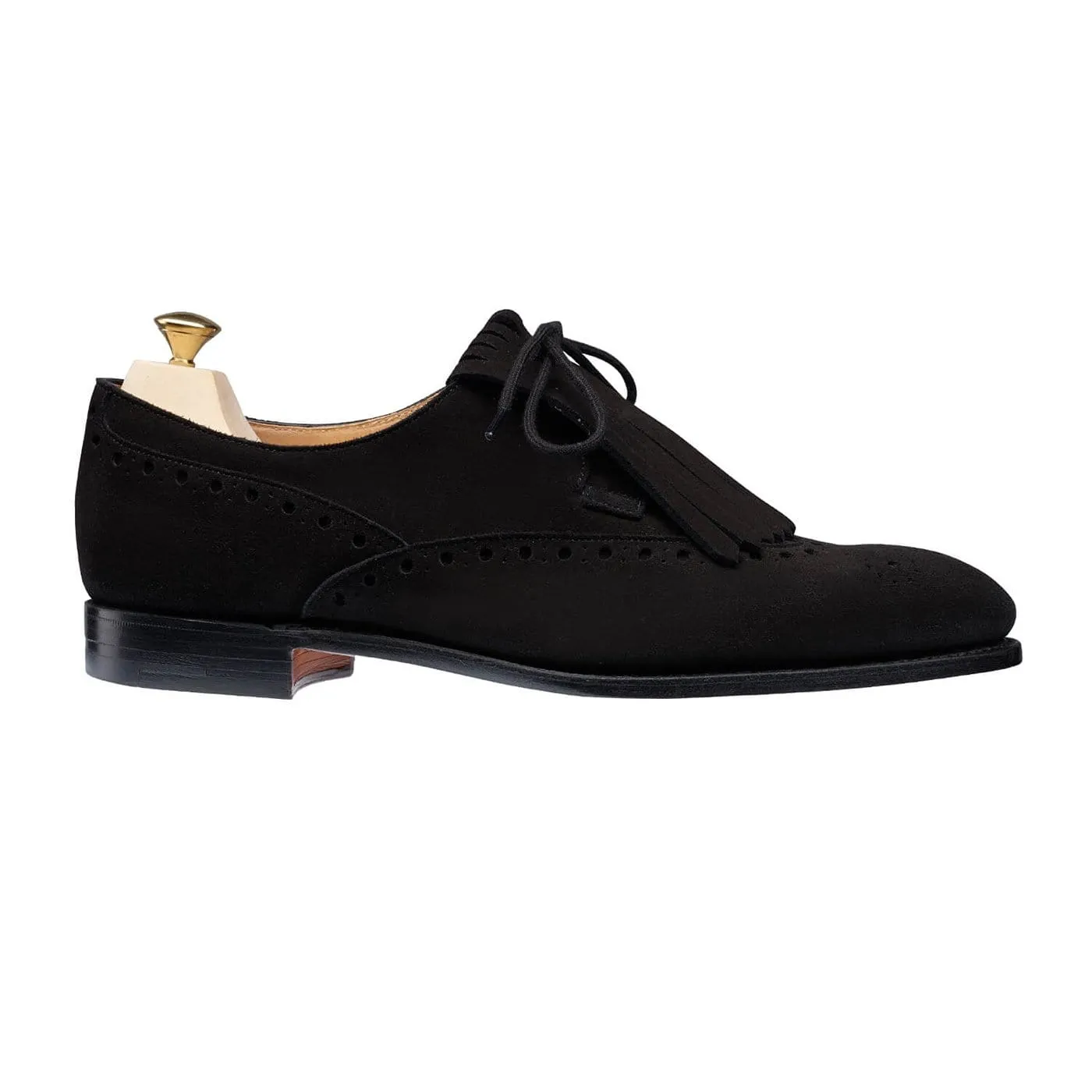 Subtle Texture Jessica Black Calf Suede