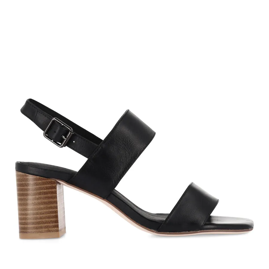 Practical Footwear Effortless Walking Shoes JINNIEL - BLACK LEATHER
