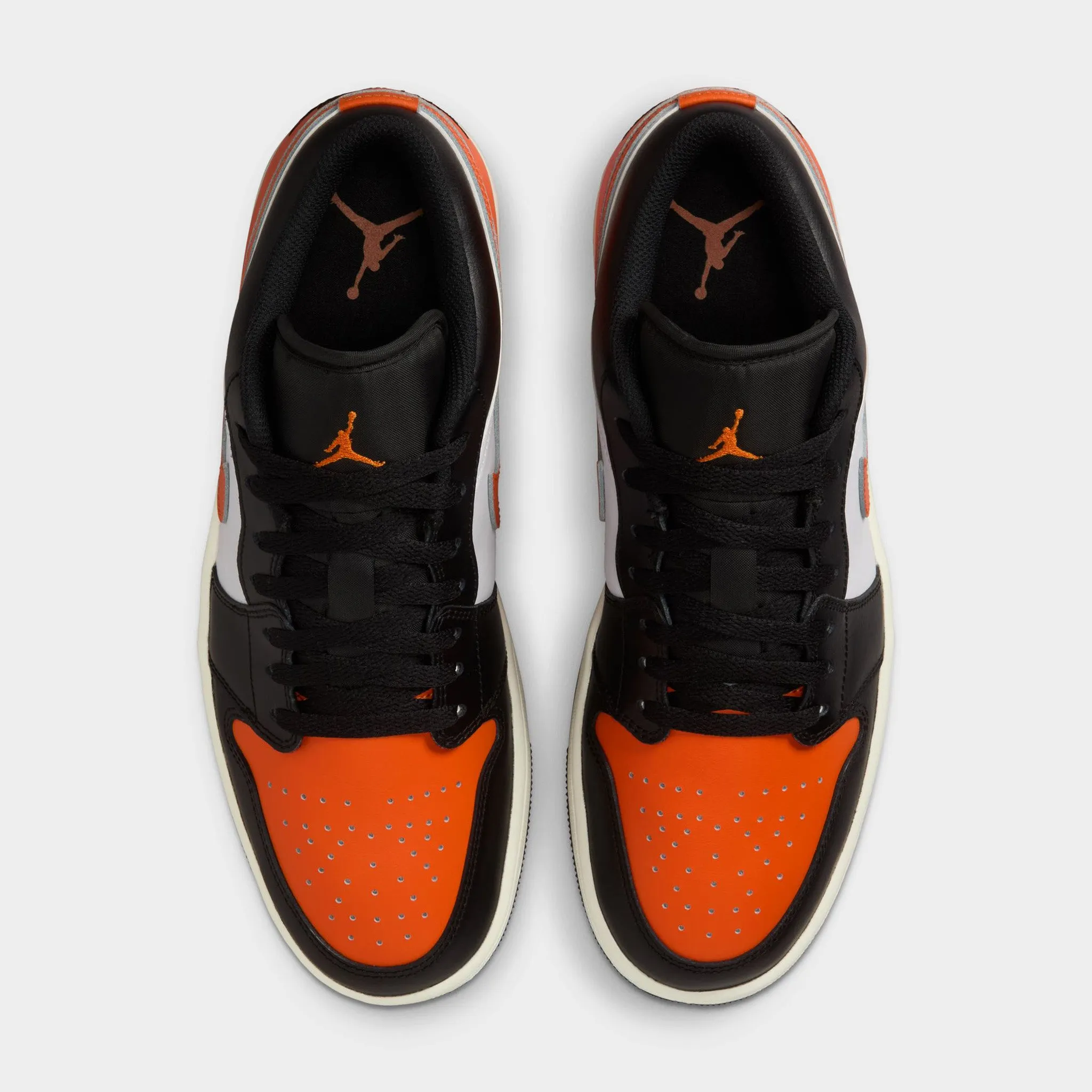 Heat Sealed Reinforcements Jordan 1 Low Black / Starfish - White - Sail