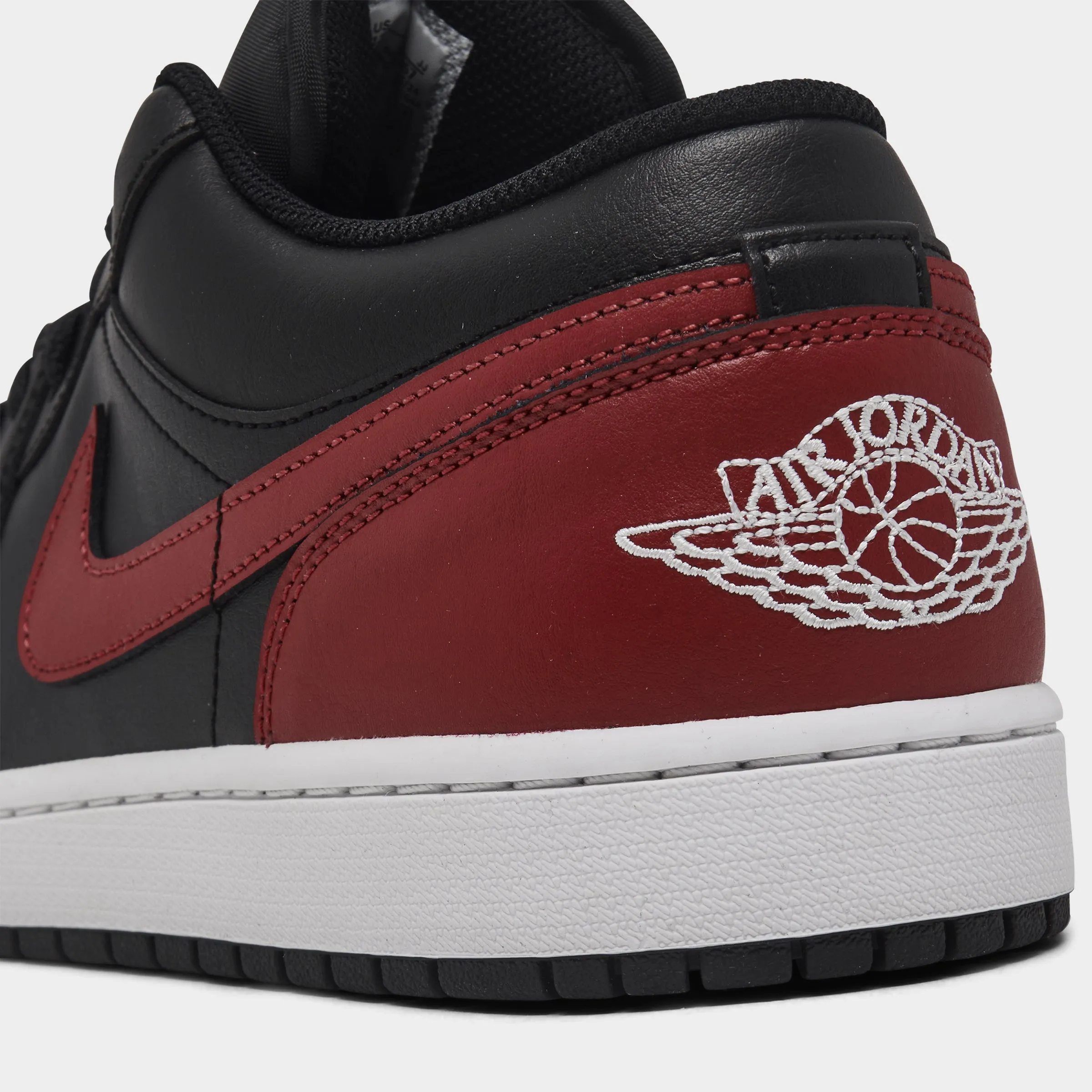Jordan 1 Low Black / Varsity Red - Summit White TPUOutsole Training companion