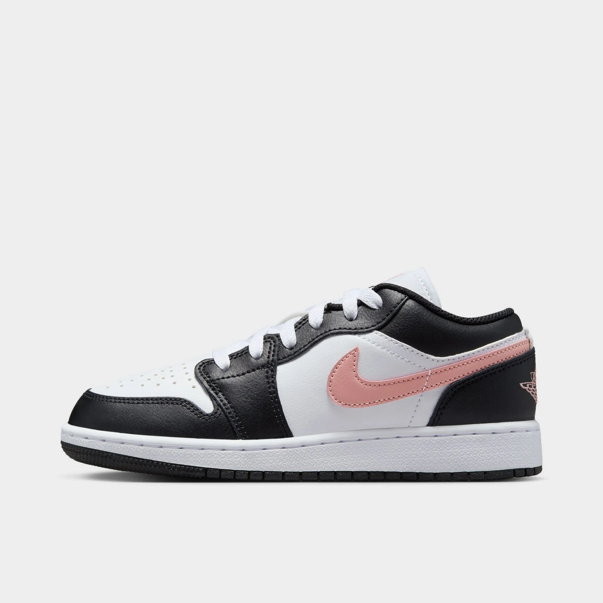 Ventilated Upper Jordan 1 Low GS White / Rust Pink - Black