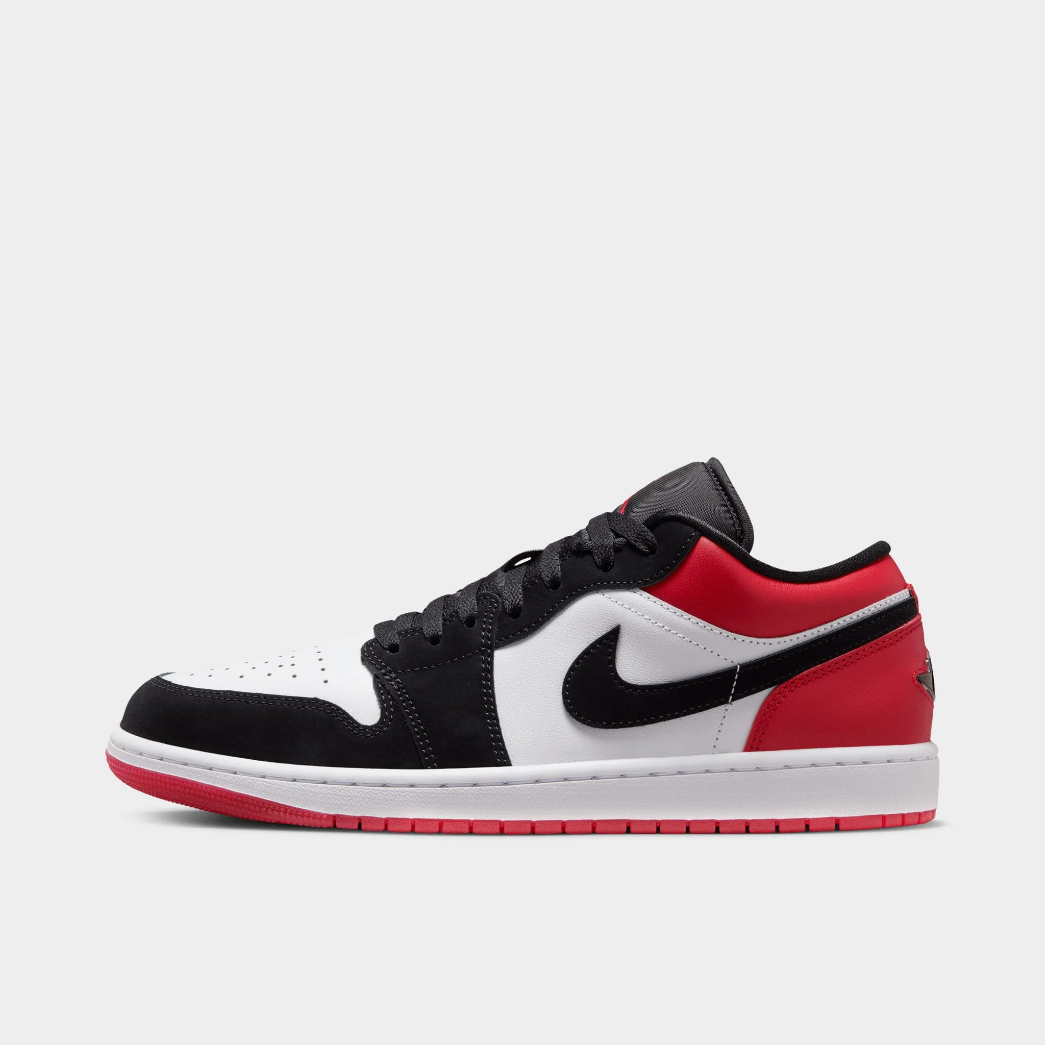 Versatile Jordan 1 Low White / Black - Varsity Red