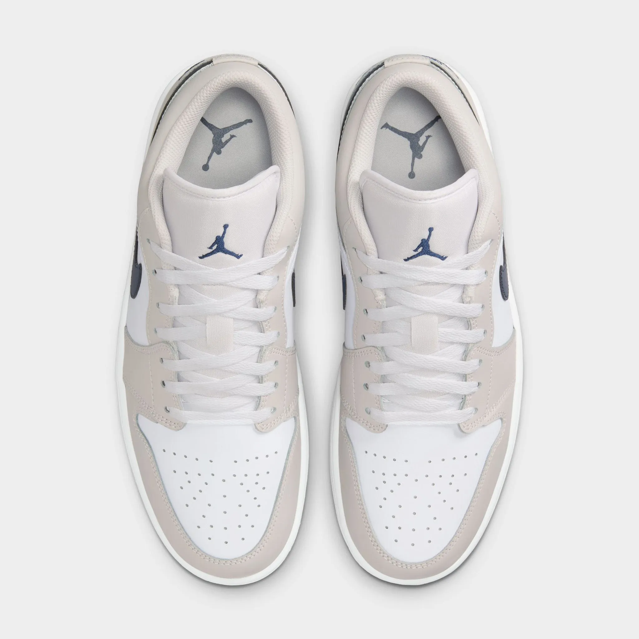Team Bond Sneakers Comfort Jordan 1 Low White / Midnight Navy - Neutral Grey