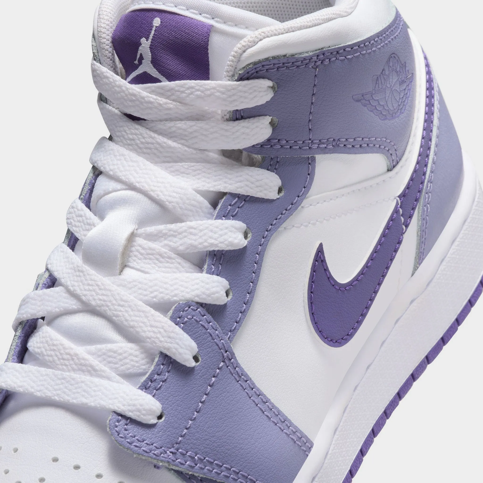 Quick Acceleration Jordan 1 Mid GS Dusty Amethyst / Court Purple - White