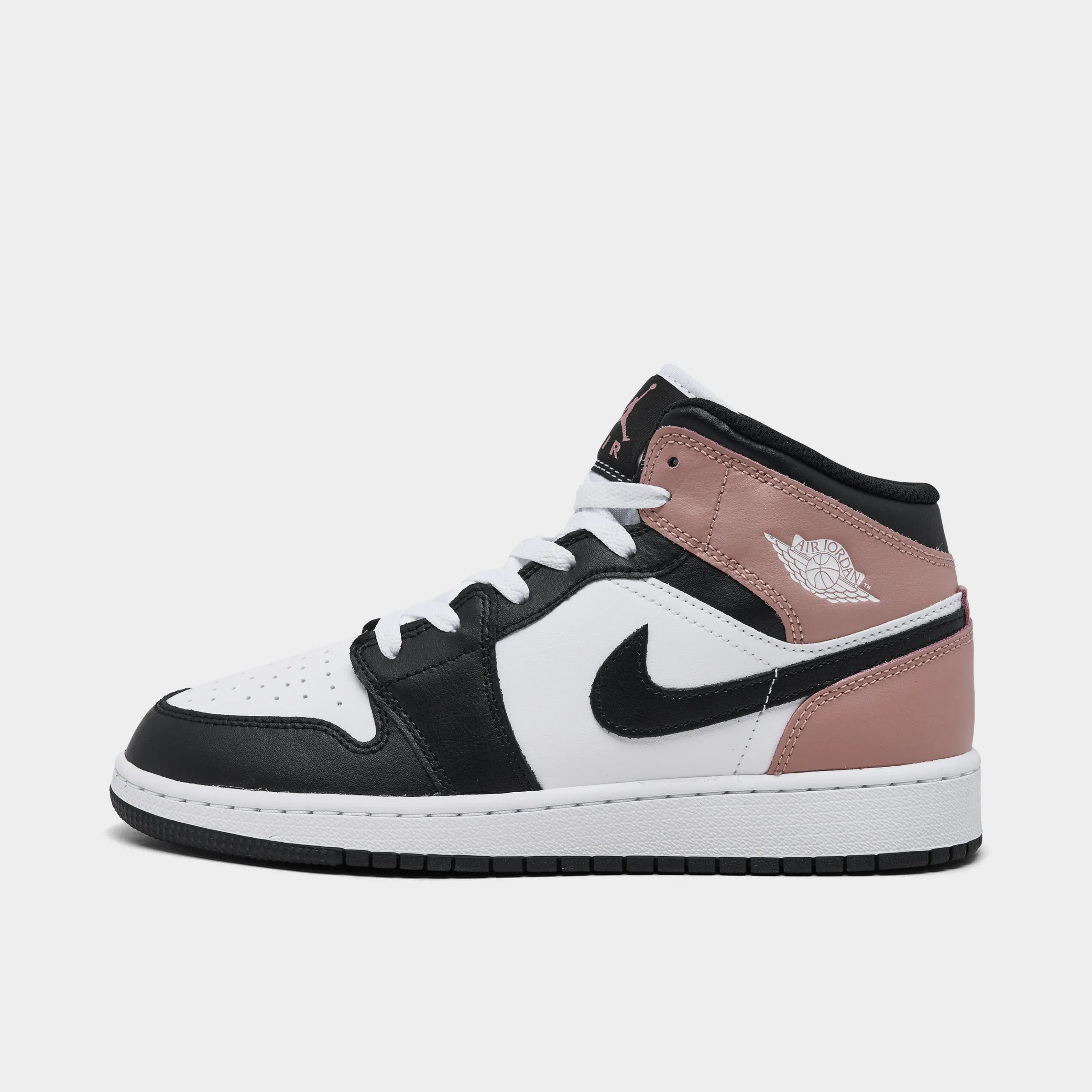 Dynamic Lacing Harness Rebound Pods Jordan 1 Mid GS White / Black - Rust Pink