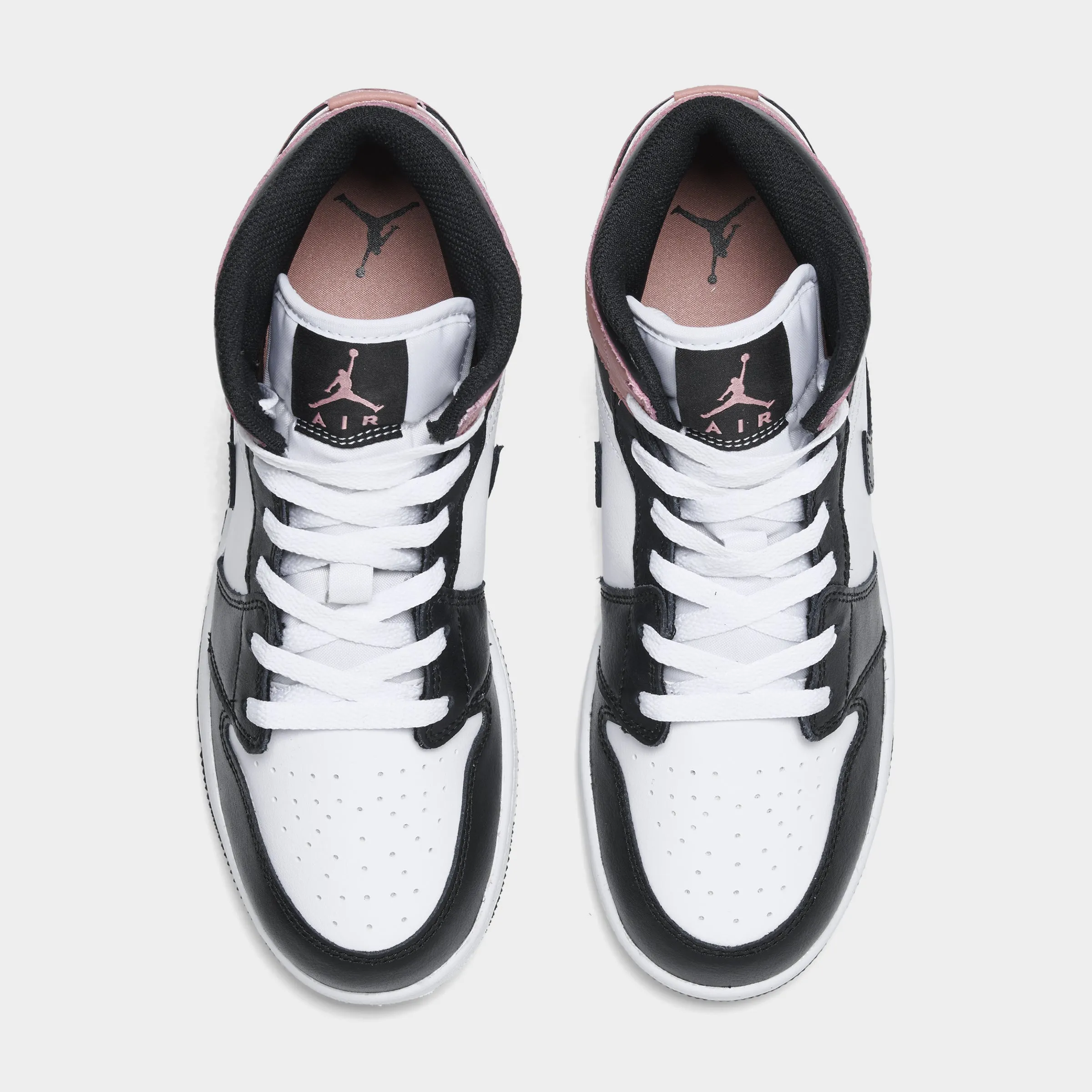 Jordan 1 Mid GS White / Black - Rust Pink Toe Protection