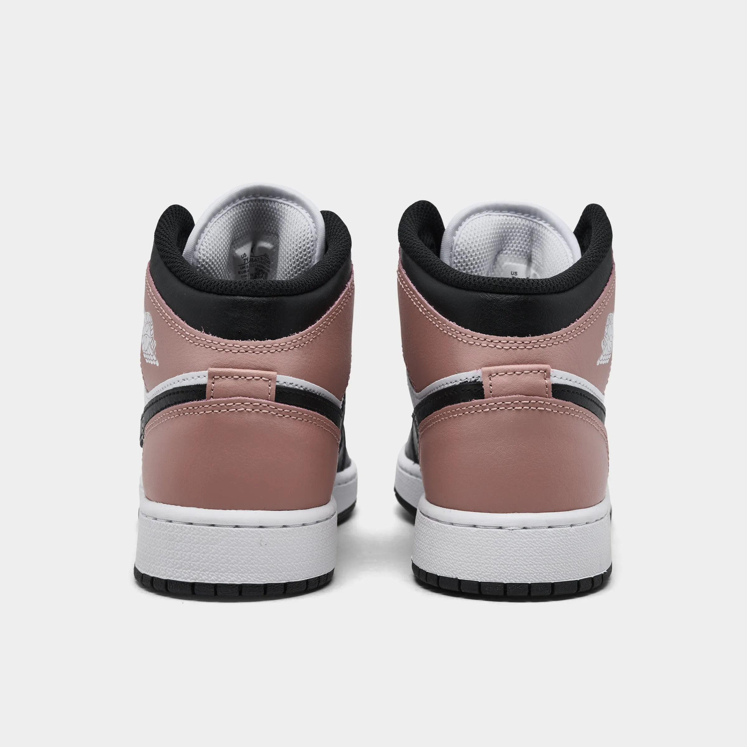Fashion-forward flexibility Jordan 1 Mid GS White / Black - Rust Pink