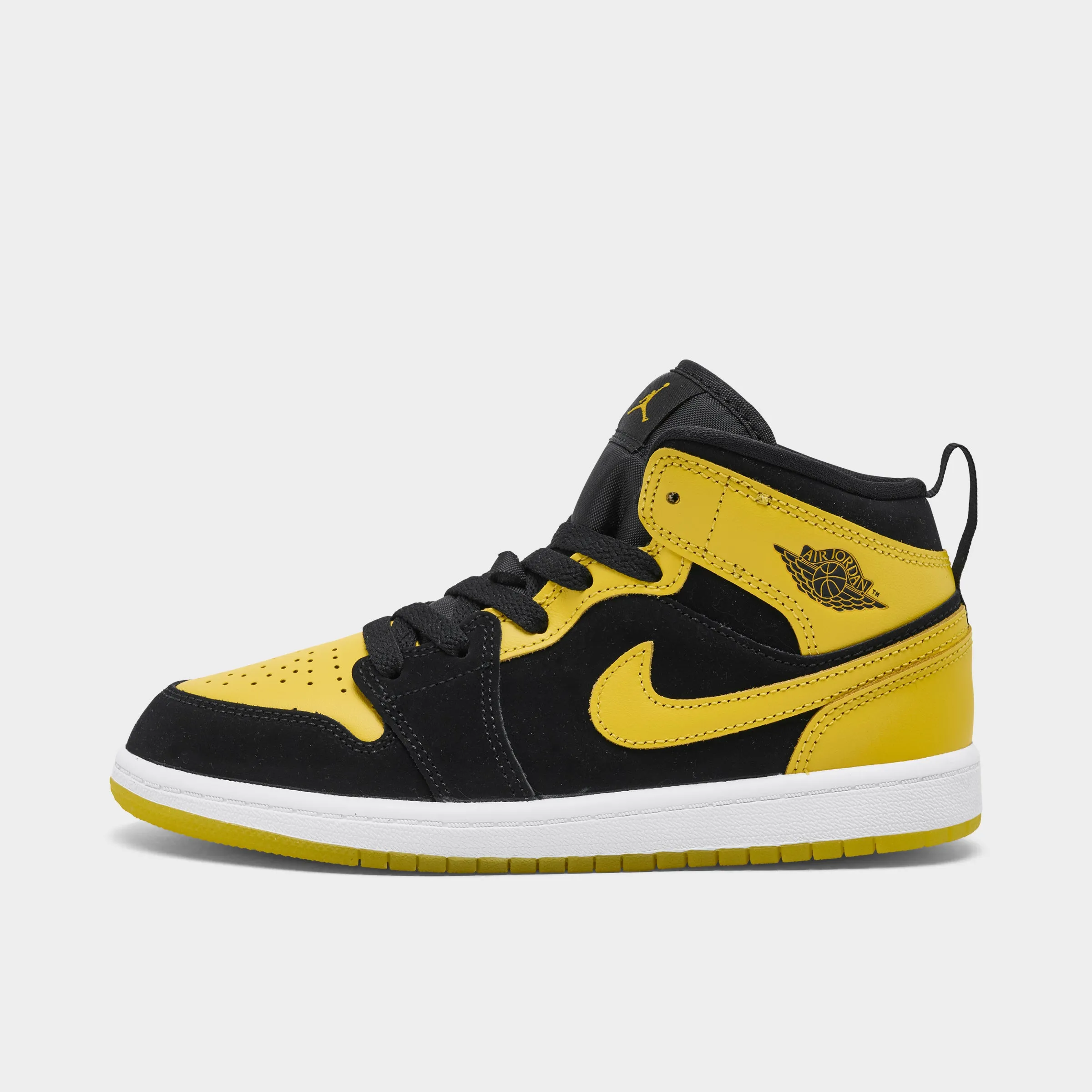 Jordan 1 Mid PS Black / Varsity Maize - White Multi Layer Cushion Stack