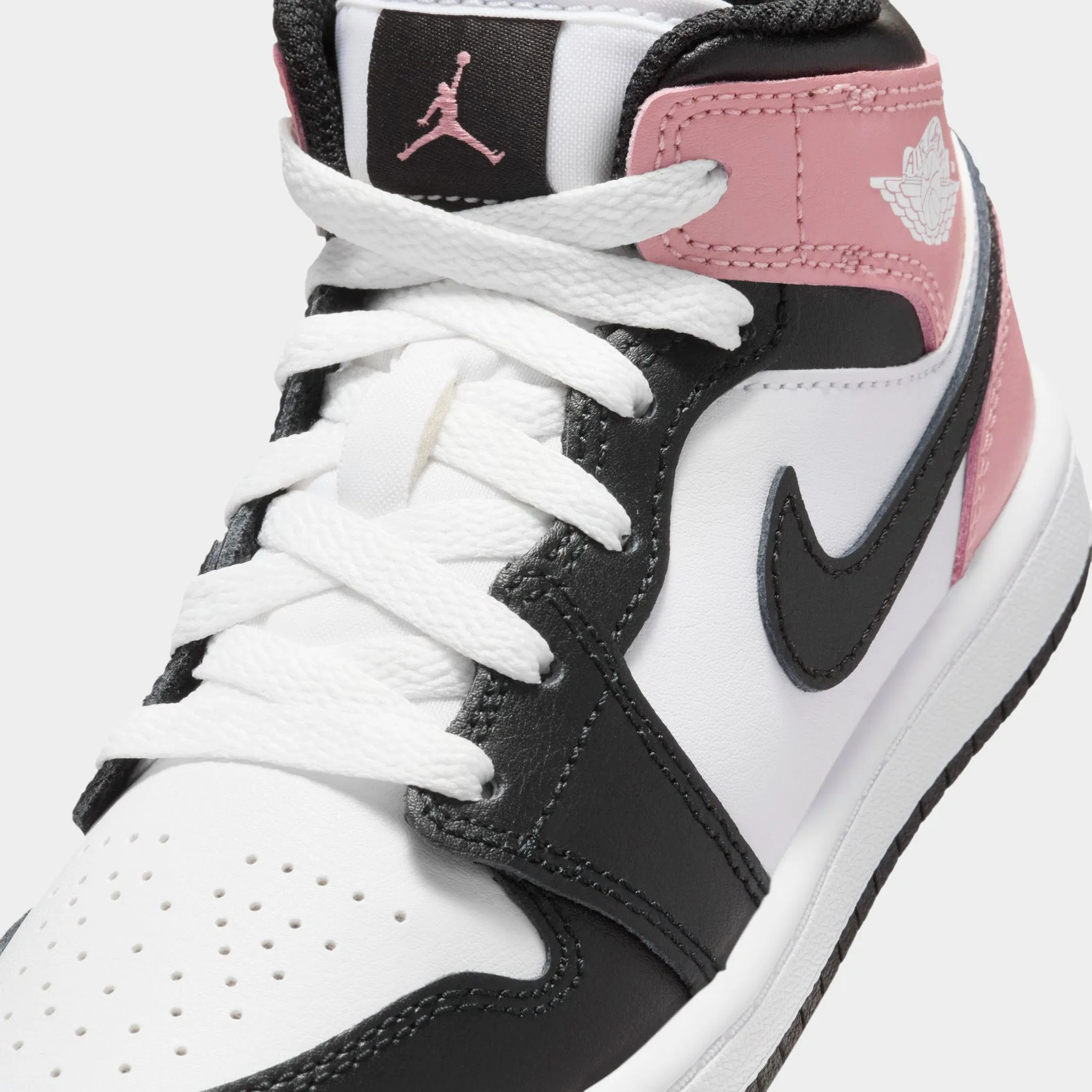 Jordan 1 Mid PS White / Black - Rust Pink BreathableMesh Court Hustle