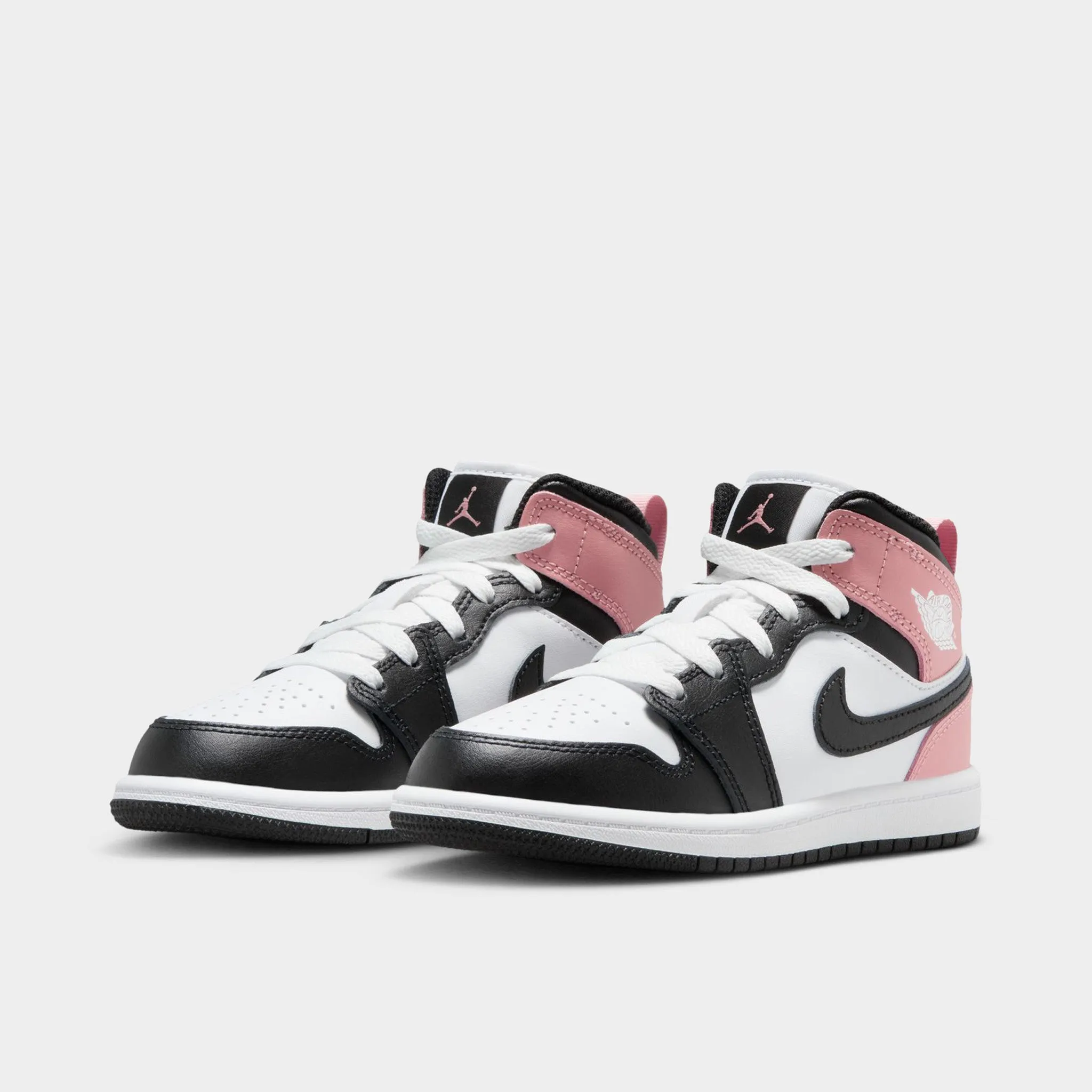 Asymmetric Lacing Web Jordan 1 Mid PS White / Black - Rust Pink