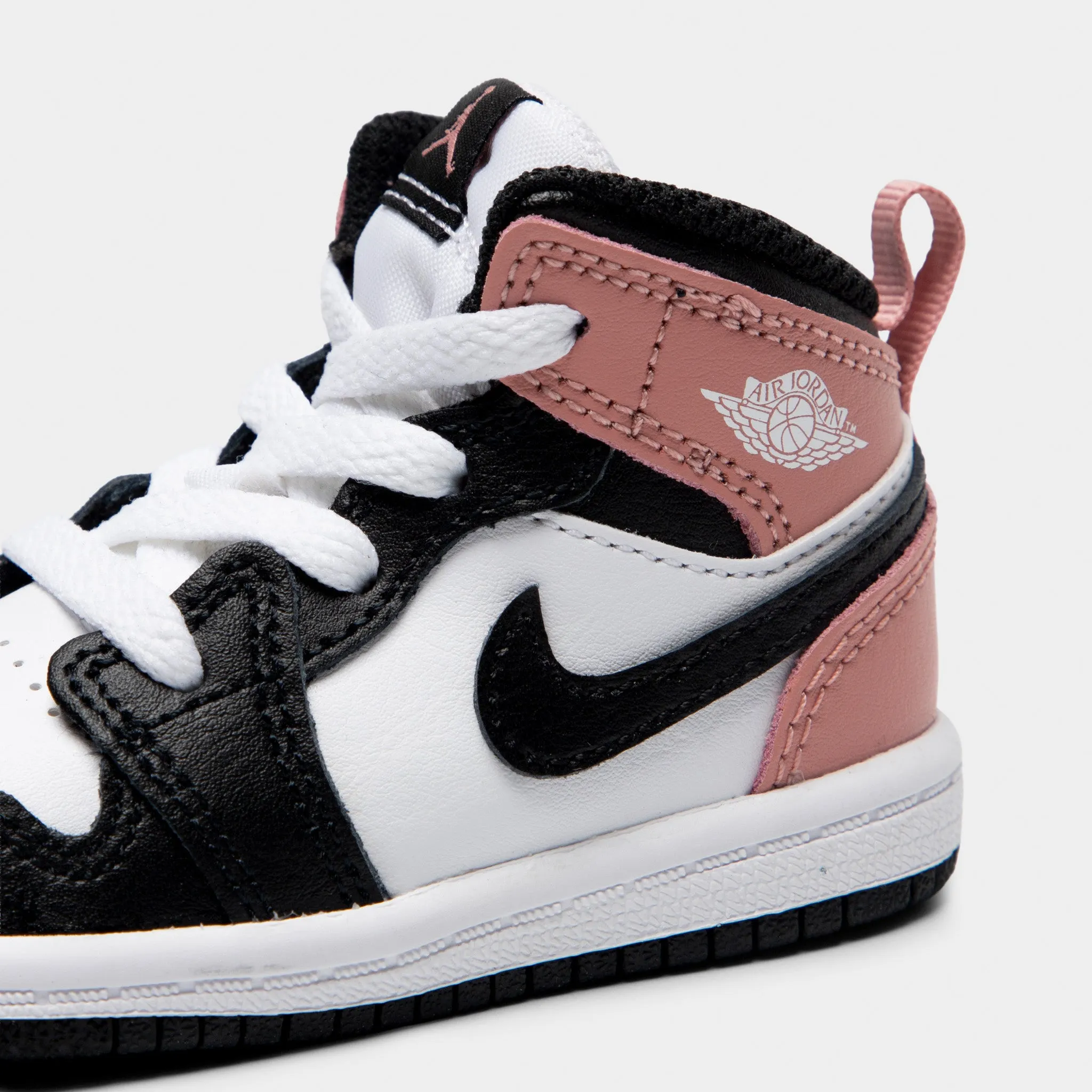 Reliable Durability Jordan 1 Mid TD White / Black - Rust Pink