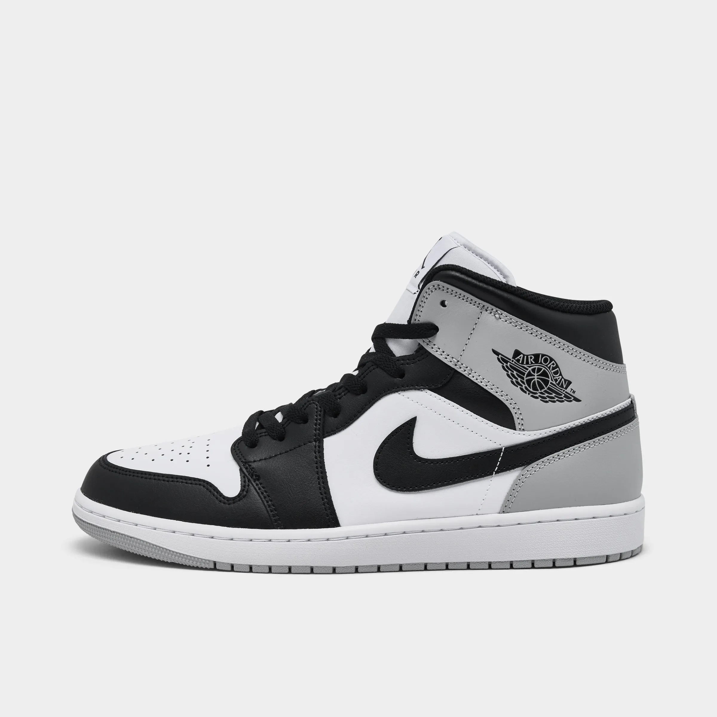 Jordan 1 Mid White / Black - Light Smoke Grey Adaptive Arch Support