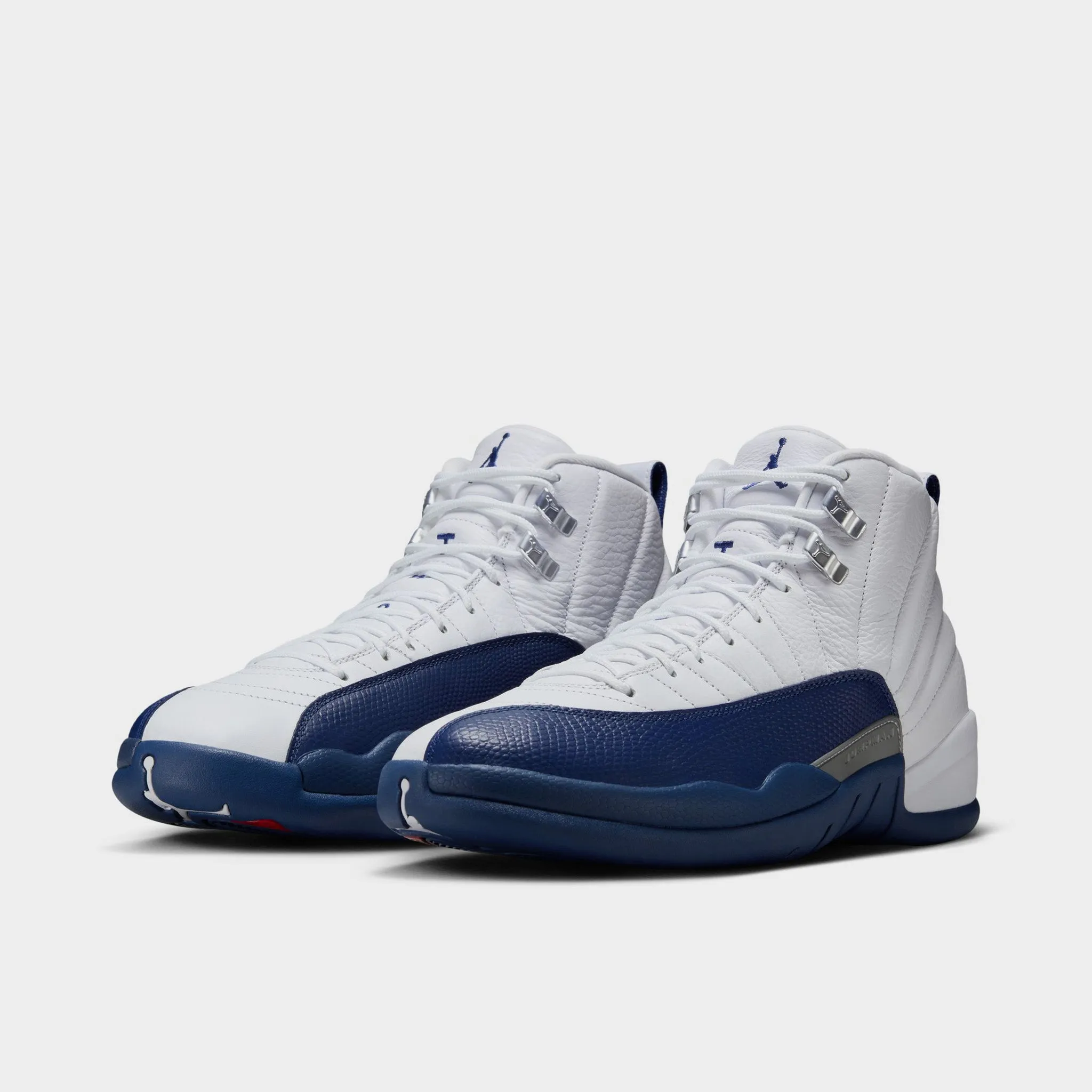 Jordan 12 Retro White / French Blue - Metallic Silver Durable Traction Tear Resistant Eyelets