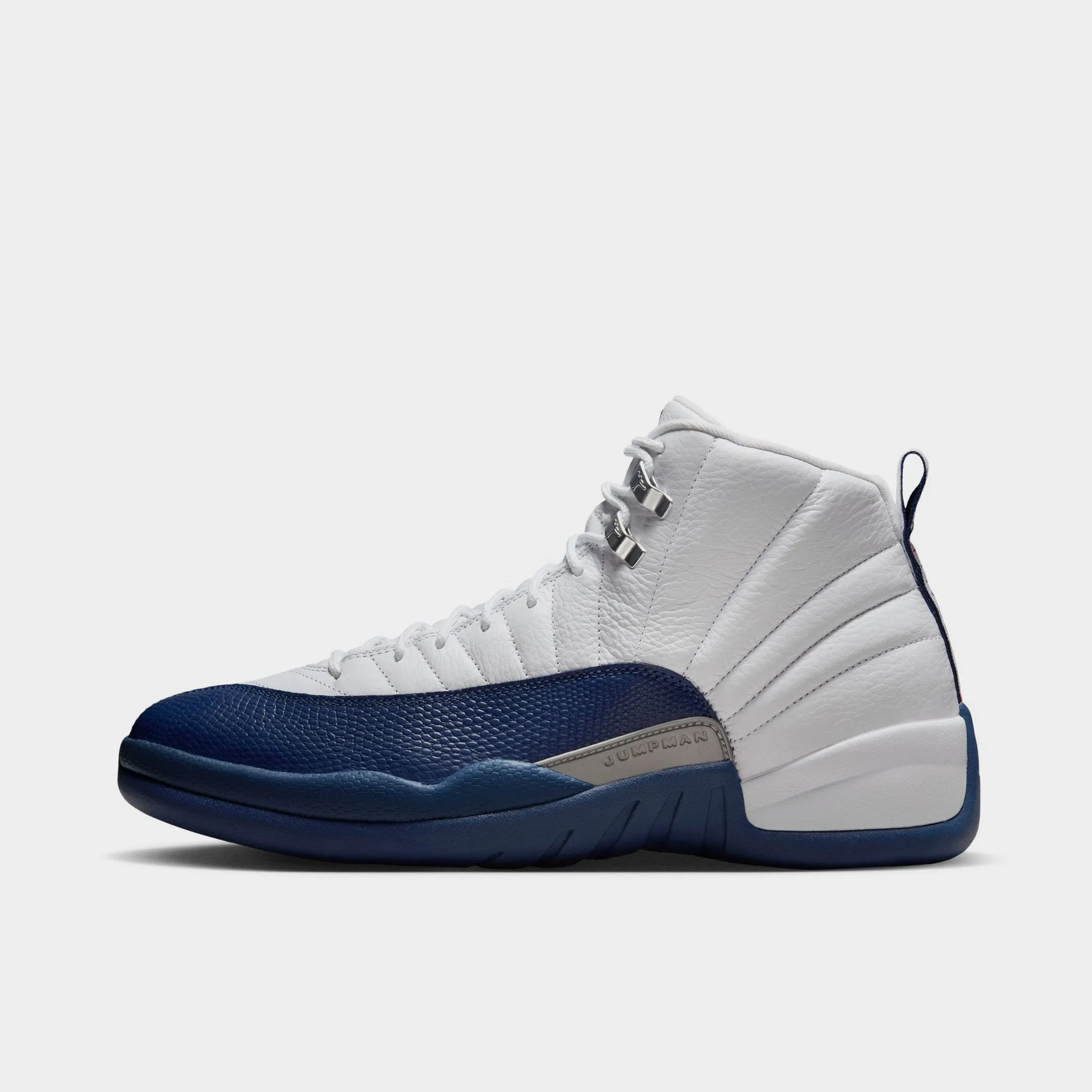 Jordan 12 Retro White / French Blue - Metallic Silver Endurance Performance Elasticized