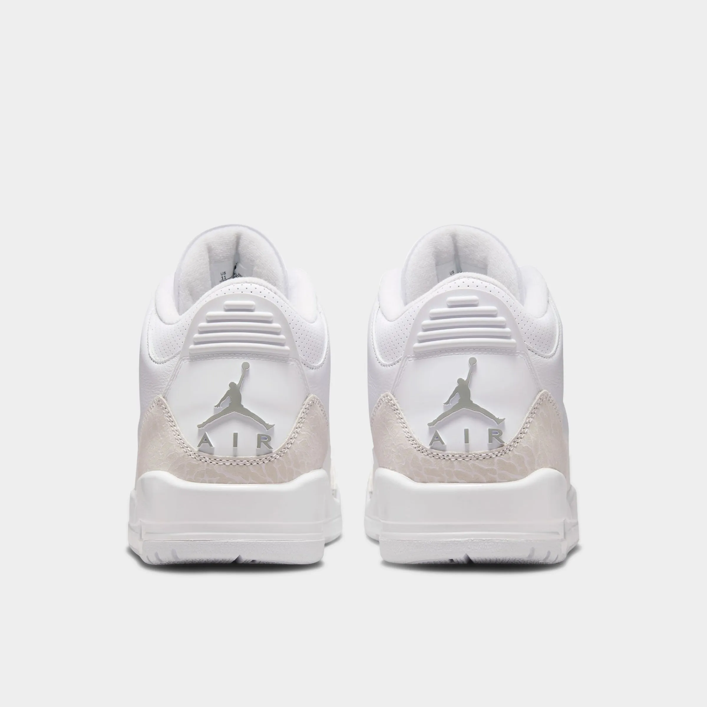Jordan 3 Retro White / Metallic Silver - White Flex Step