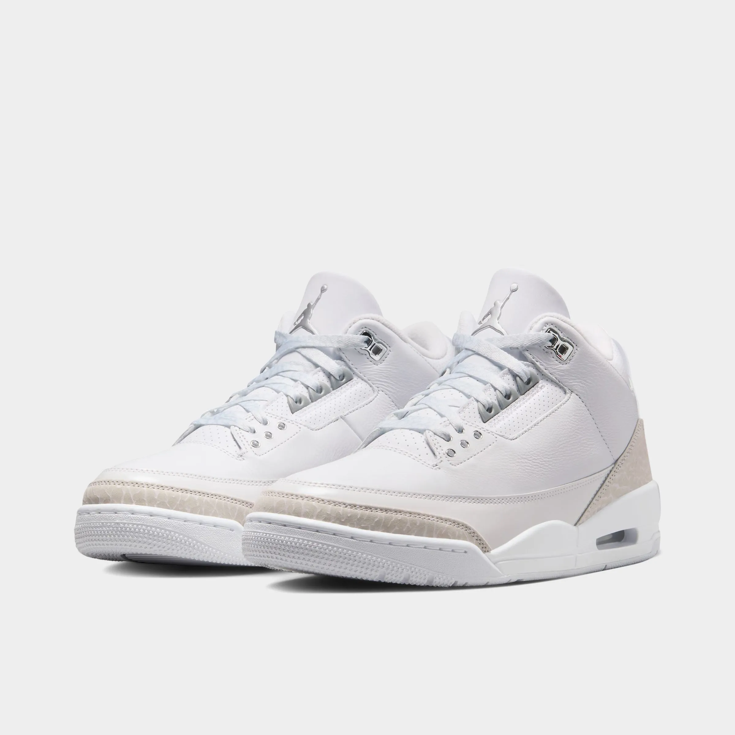 Jordan 3 Retro White / Metallic Silver - White Ultra Flexible Sole Endurance Cushion