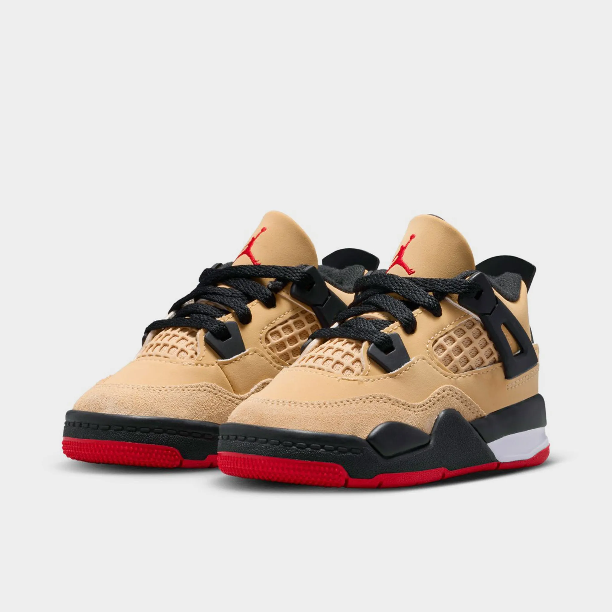 Customizable Fit Jordan 4 Retro TD Fire Red / Starfish - Sesame
