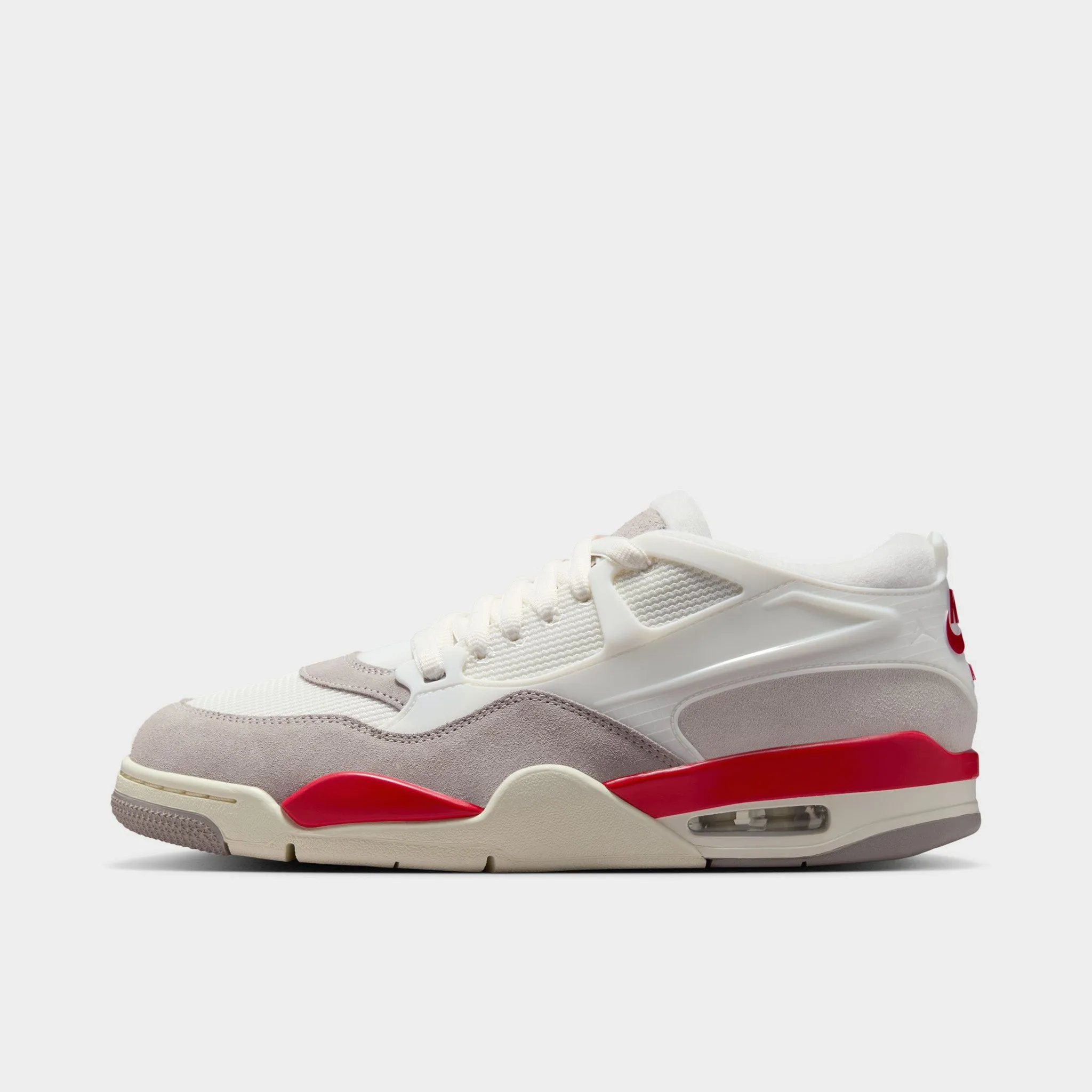 Jordan 4 RM Sail / Fire Red - College Grey - Coconut Milk Synthetic Finish Shift Friendly