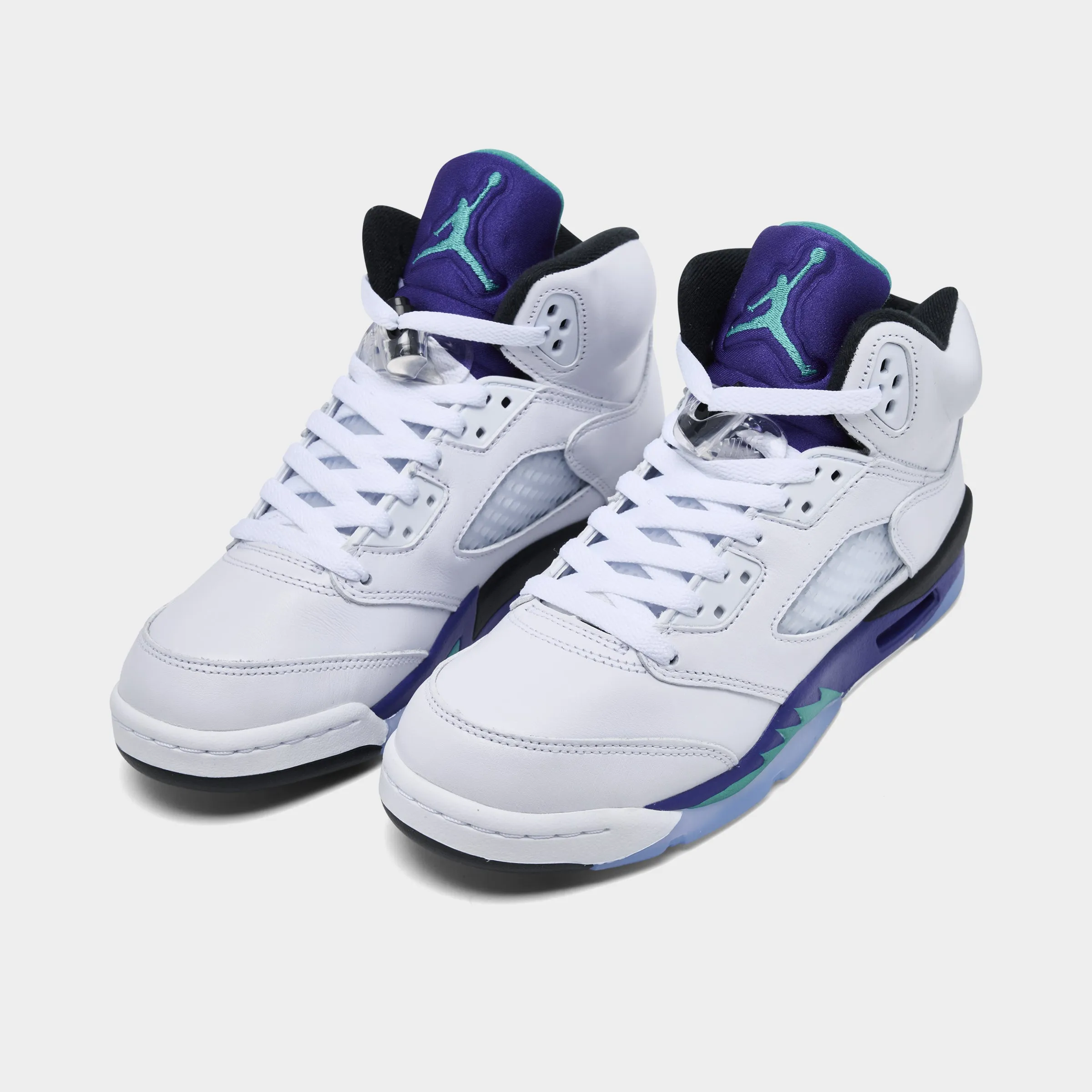 Jordan 5 Retro OG GS White / New Emerald - Grape Ice Foot Agility Snug Fit Collar