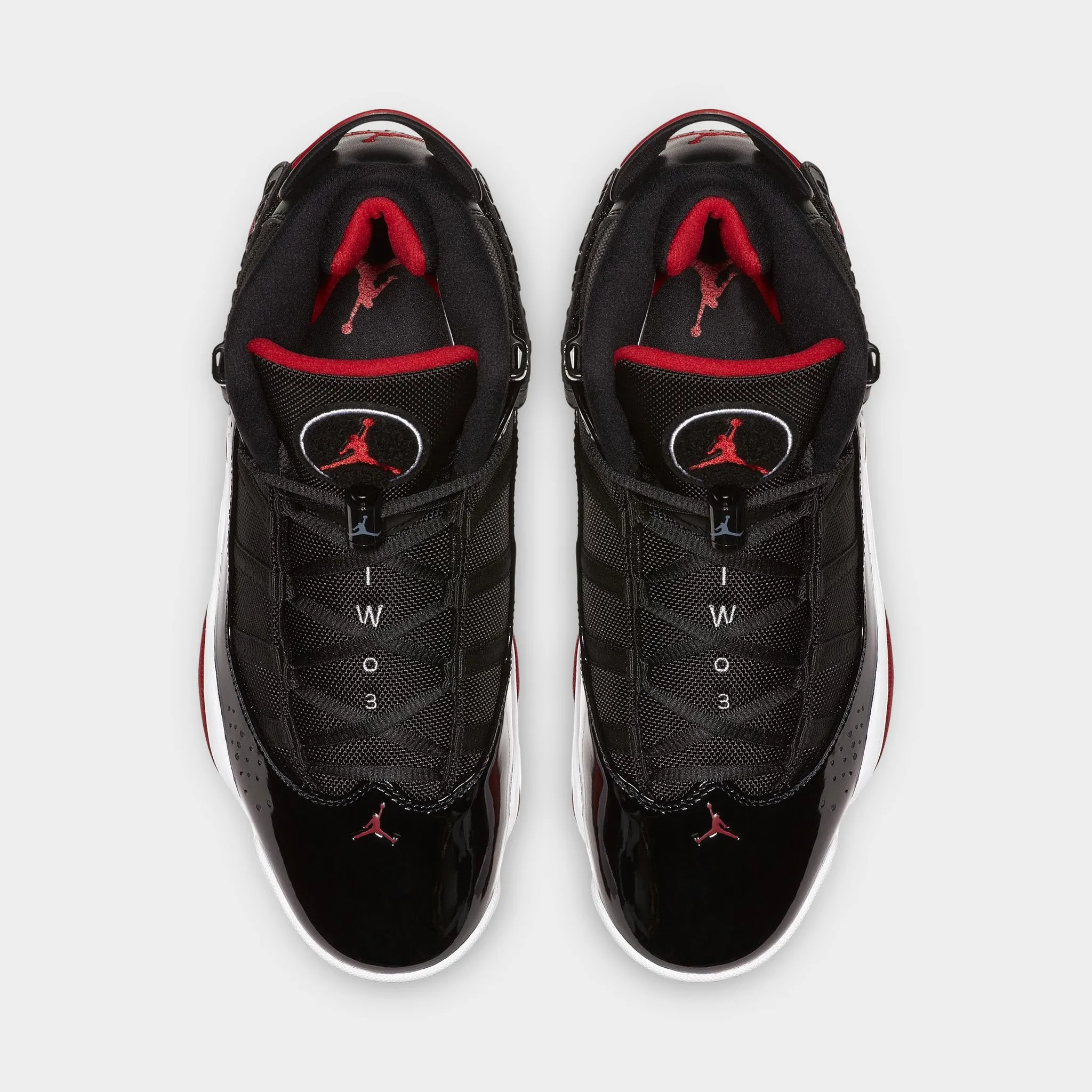 Court Grip Jordan 6 Rings Black / Varsity Red - White