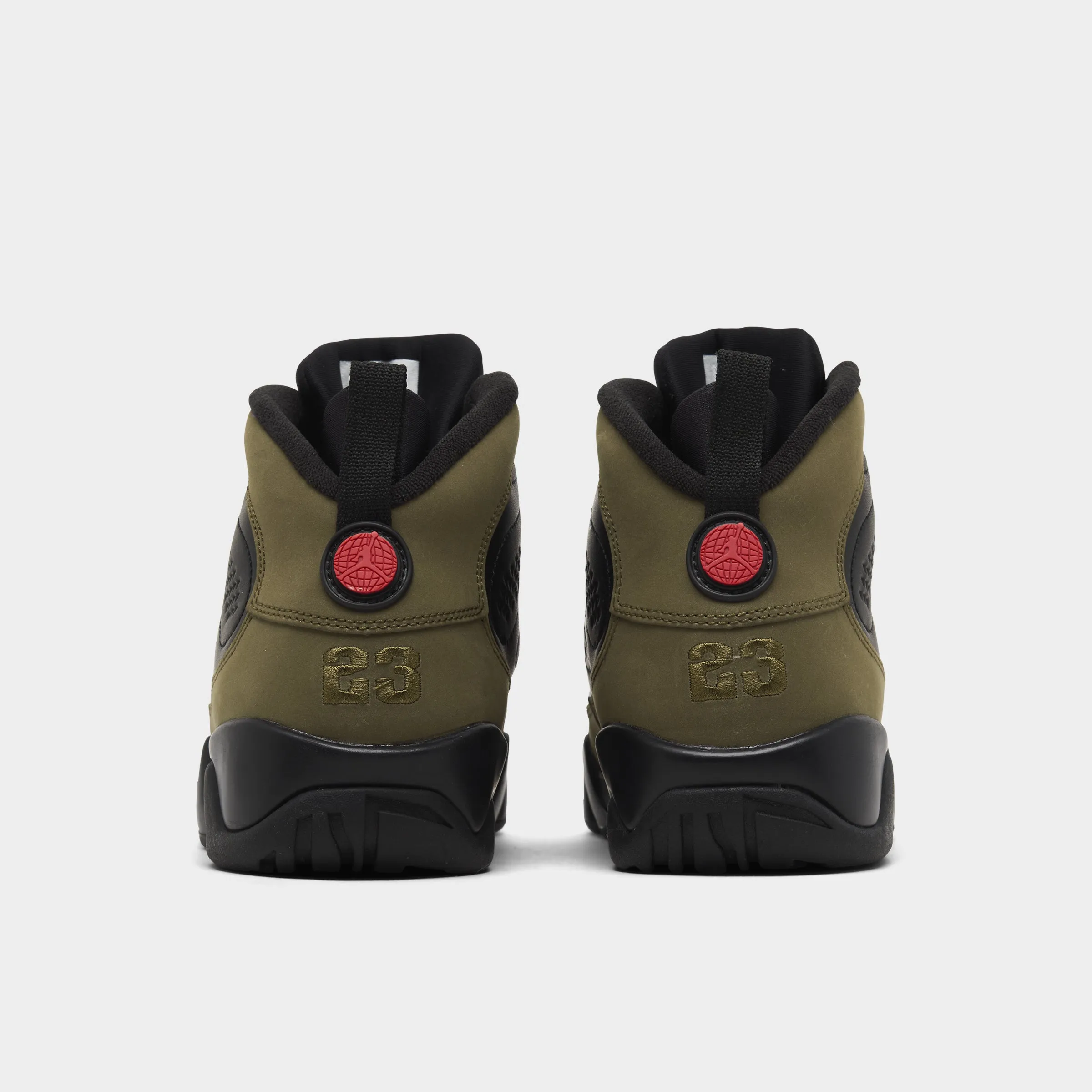 Jordan 9 Retro GS Black / True Red - Light Olive Waterproof Barrier Tech