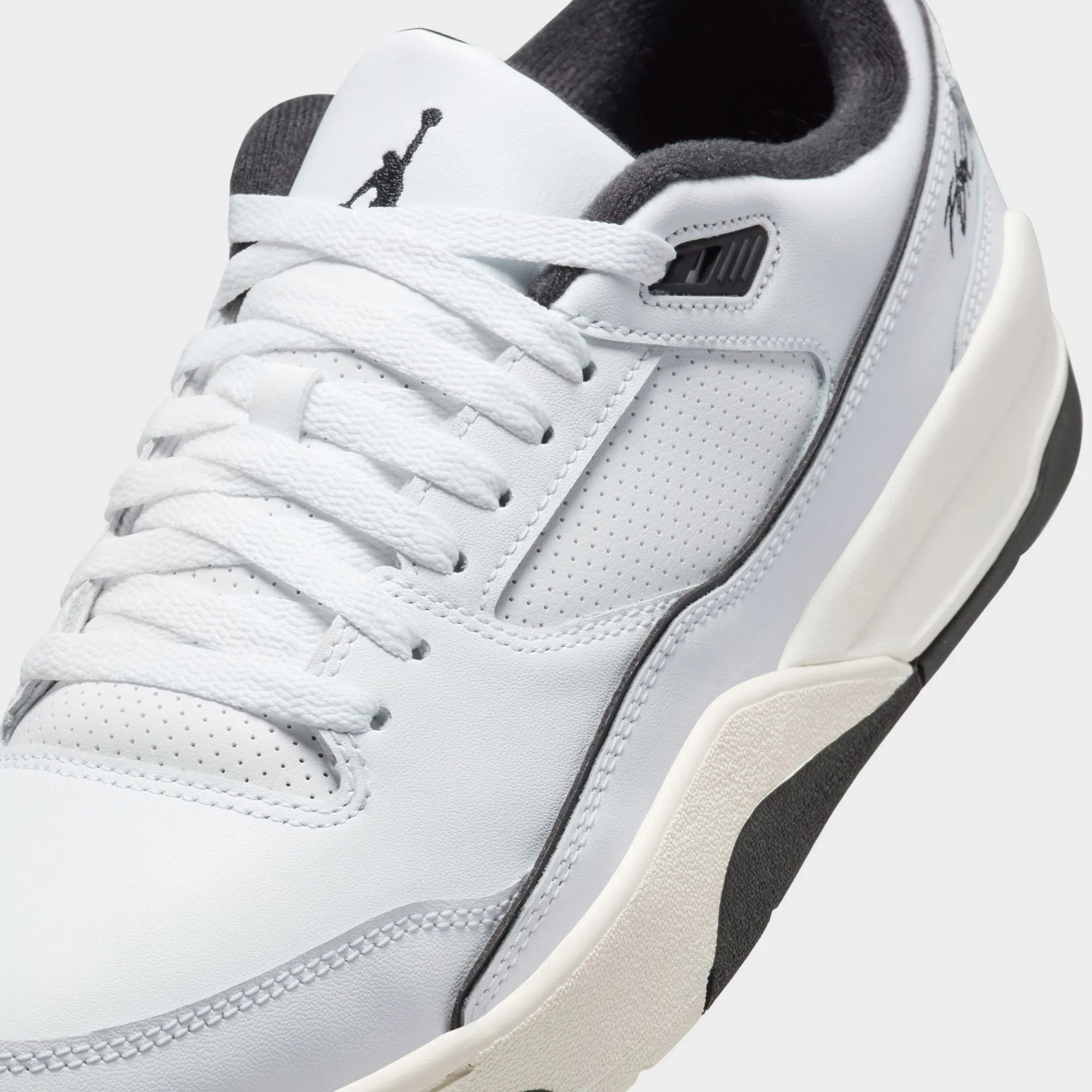 Jordan Flight Court White / Black - Sail Collar Padding