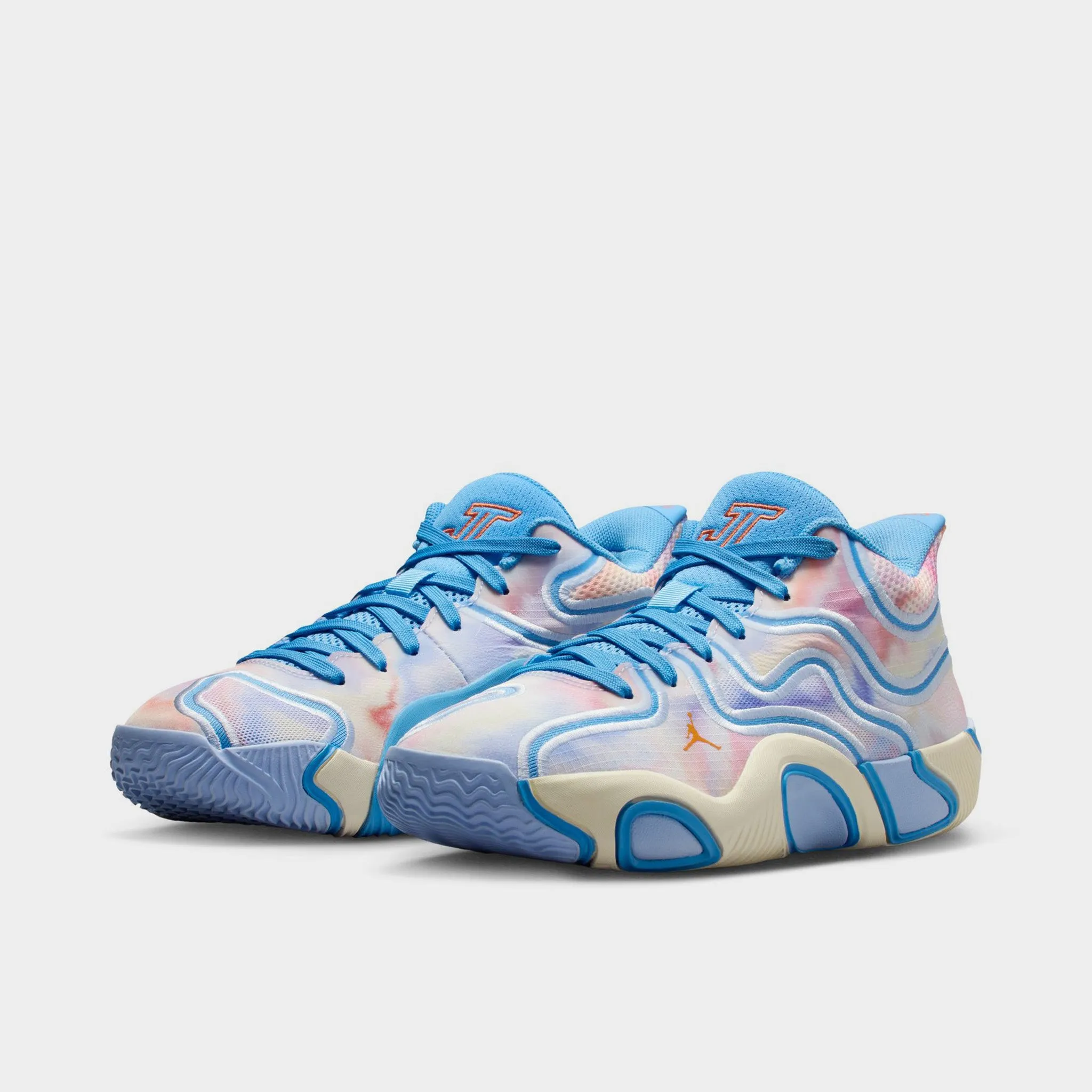 LightReflective Custom Fit Design Jordan Tatum Junior' Boys 3 GS University Blue / Camellia - Pale Ivory