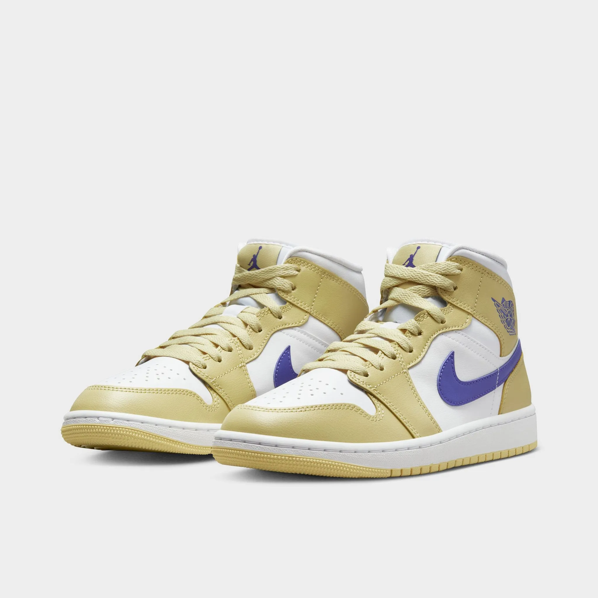 All-terrain Jordan Women's 1 Mid Lemon Wash / White - Lapis