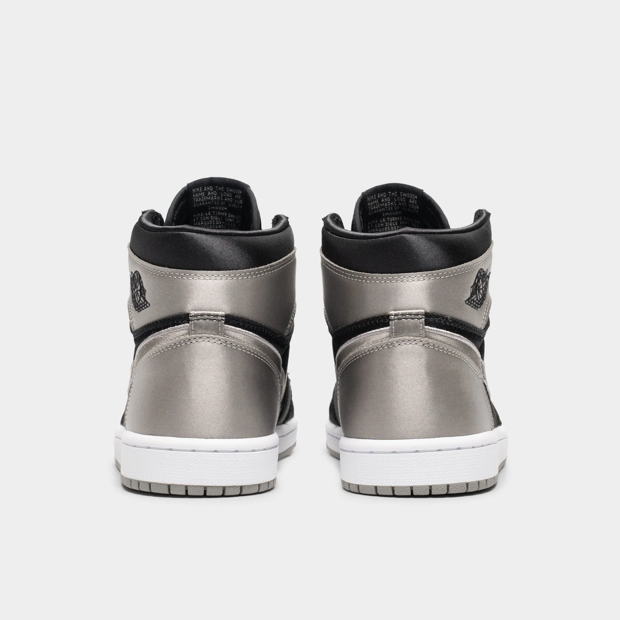 Compression Molded Collar Jordan Women's 1 Retro High OG Black / Medium Grey - White