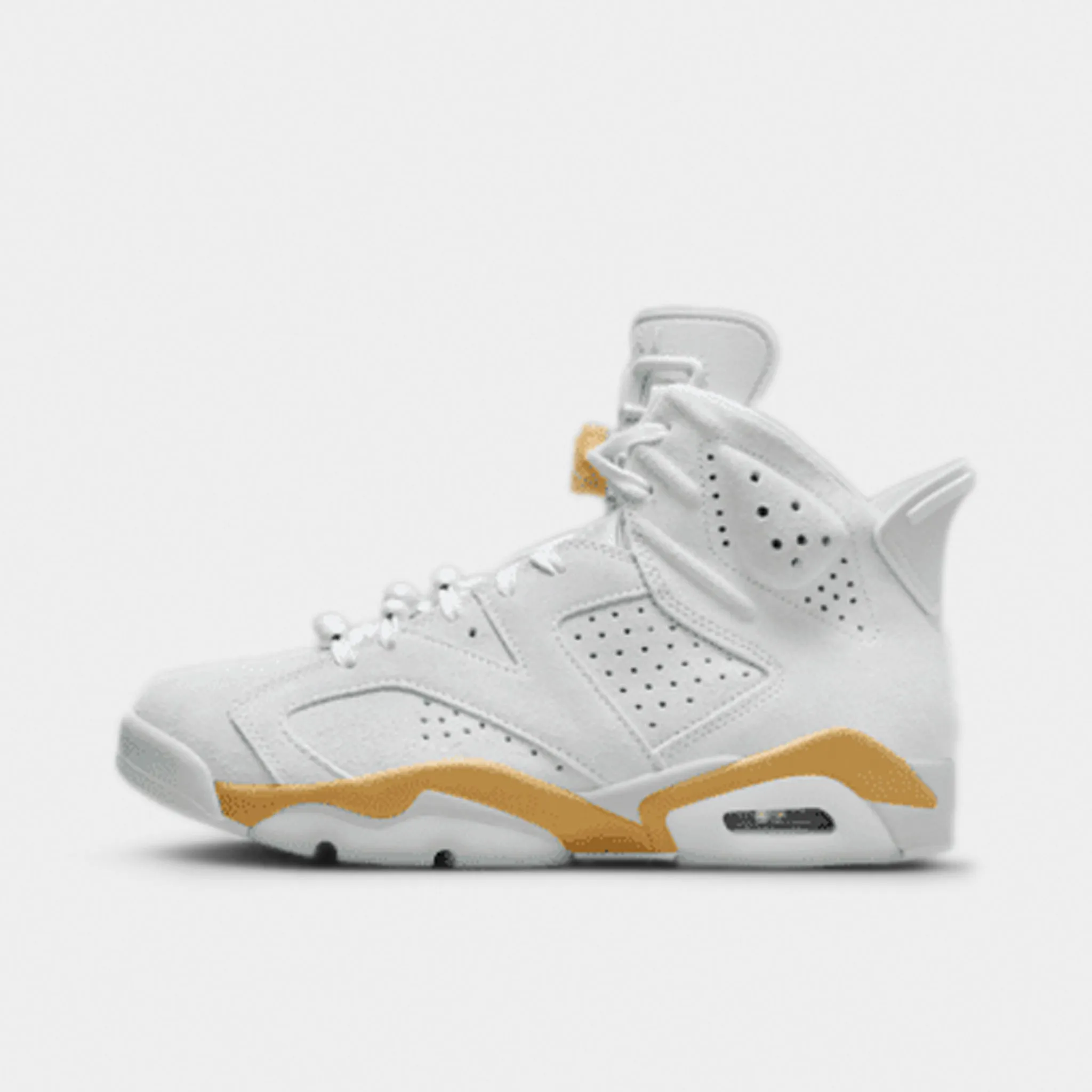 Jordan Women's 6 Retro Pure Platinum / Metallic Gold - Coconut Milk Efficient Cushioning