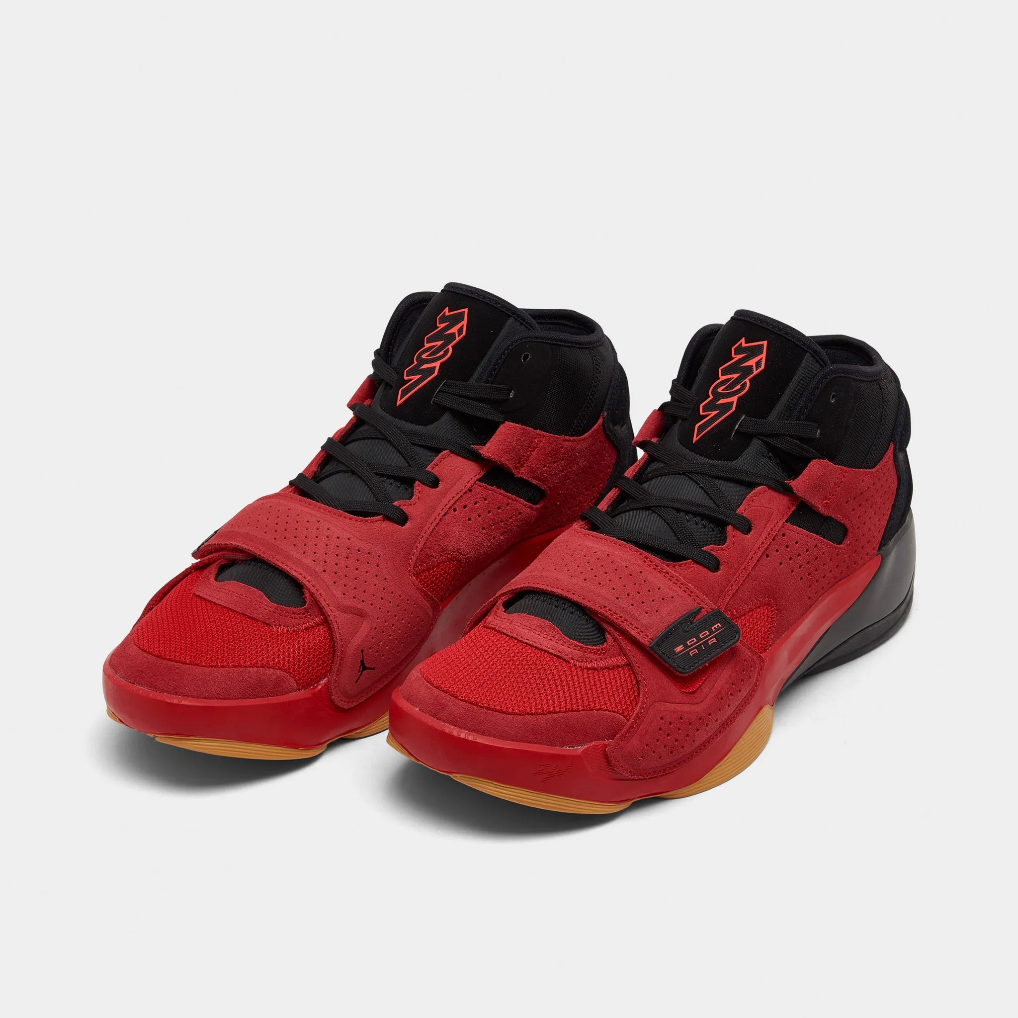 Jordan Zion 2 University Red / Black - Bright Crimson Sturdy Lacing System