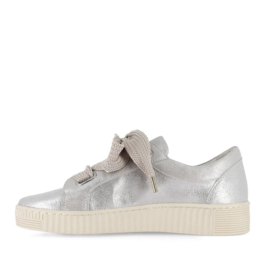 JOVI - SILVER METALLIC NUBUCK CanvasUpper