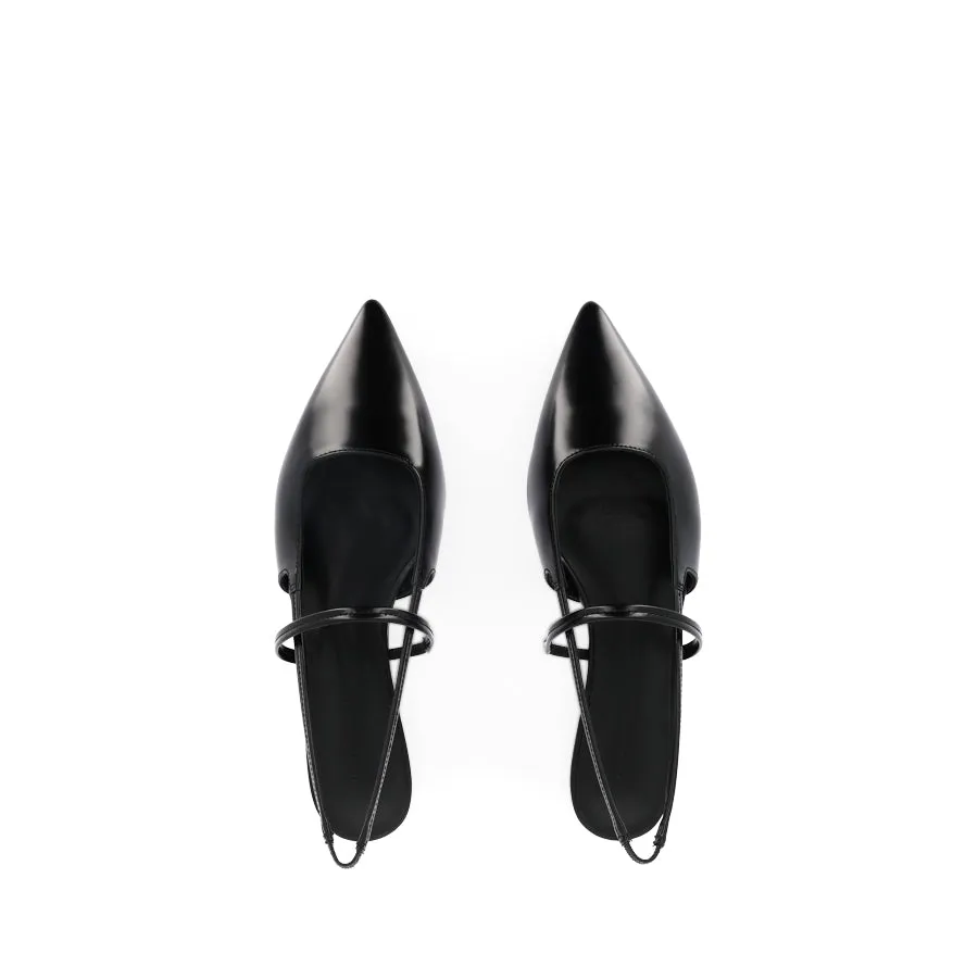 JULIA - BLACK HI SHINE Stylish Sole Zipper Closure