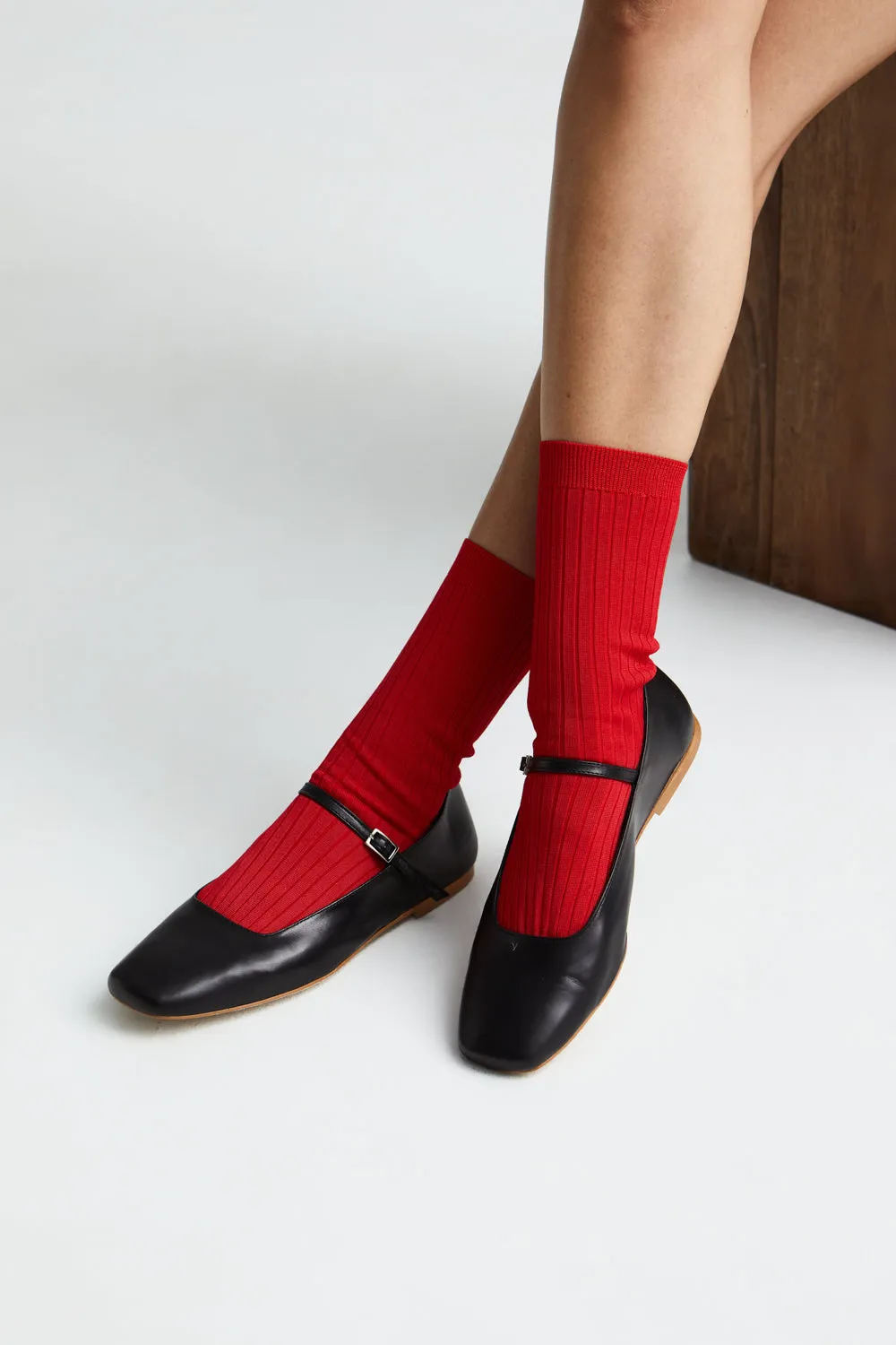 Closed back Julieta Mary Janes in Black Leather