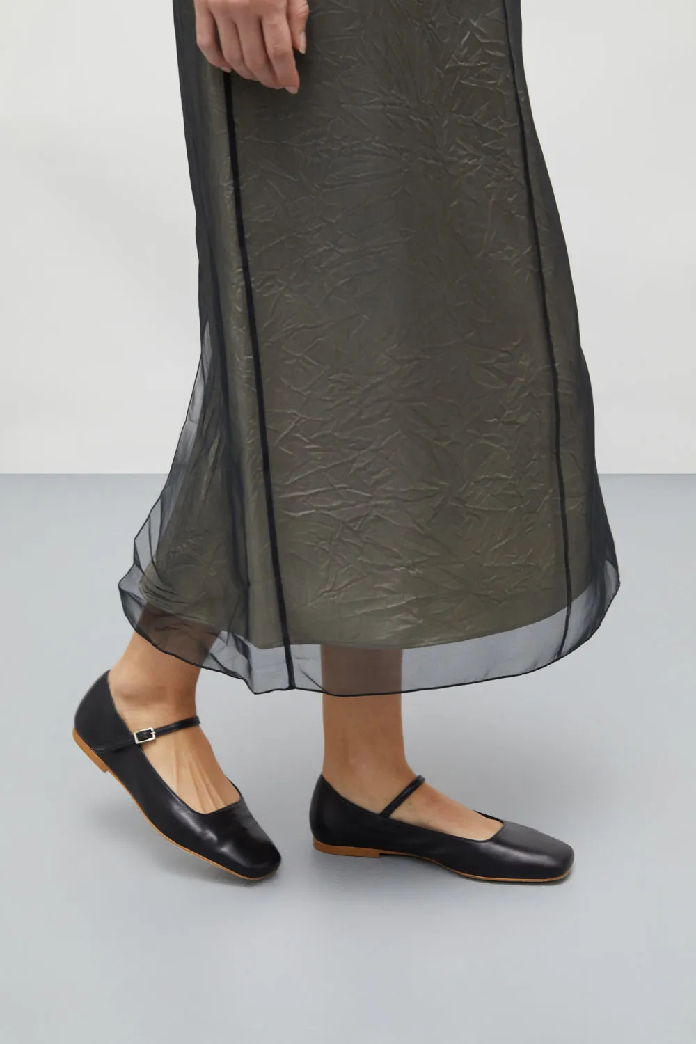 Resilient Julieta Mary Janes in Black Leather