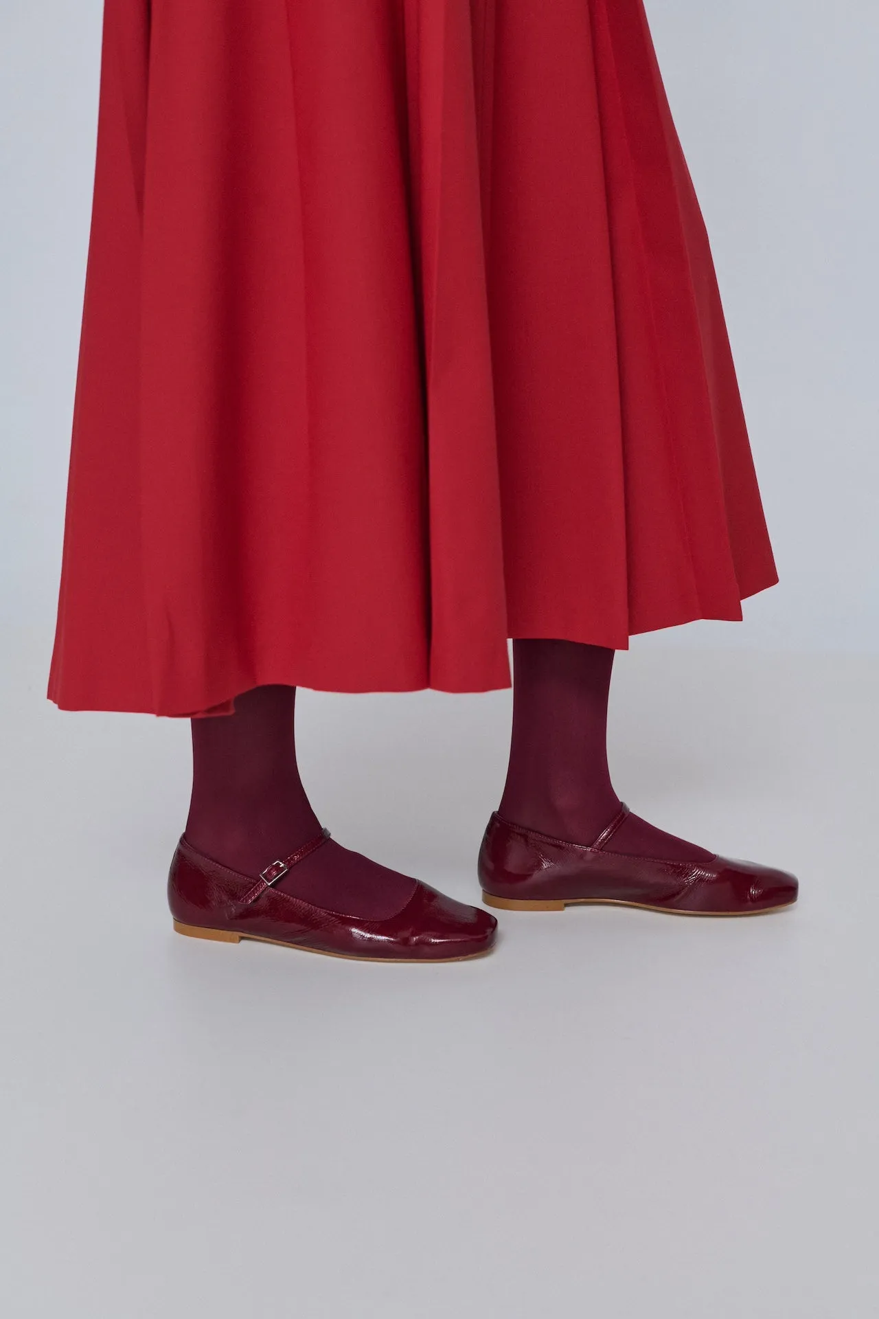 Julieta Mary Janes in Burgundy Patent Leather Heat resistant