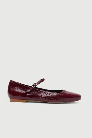 Regular Fit Reliable Julieta Mary Janes in Burgundy Patent Leather