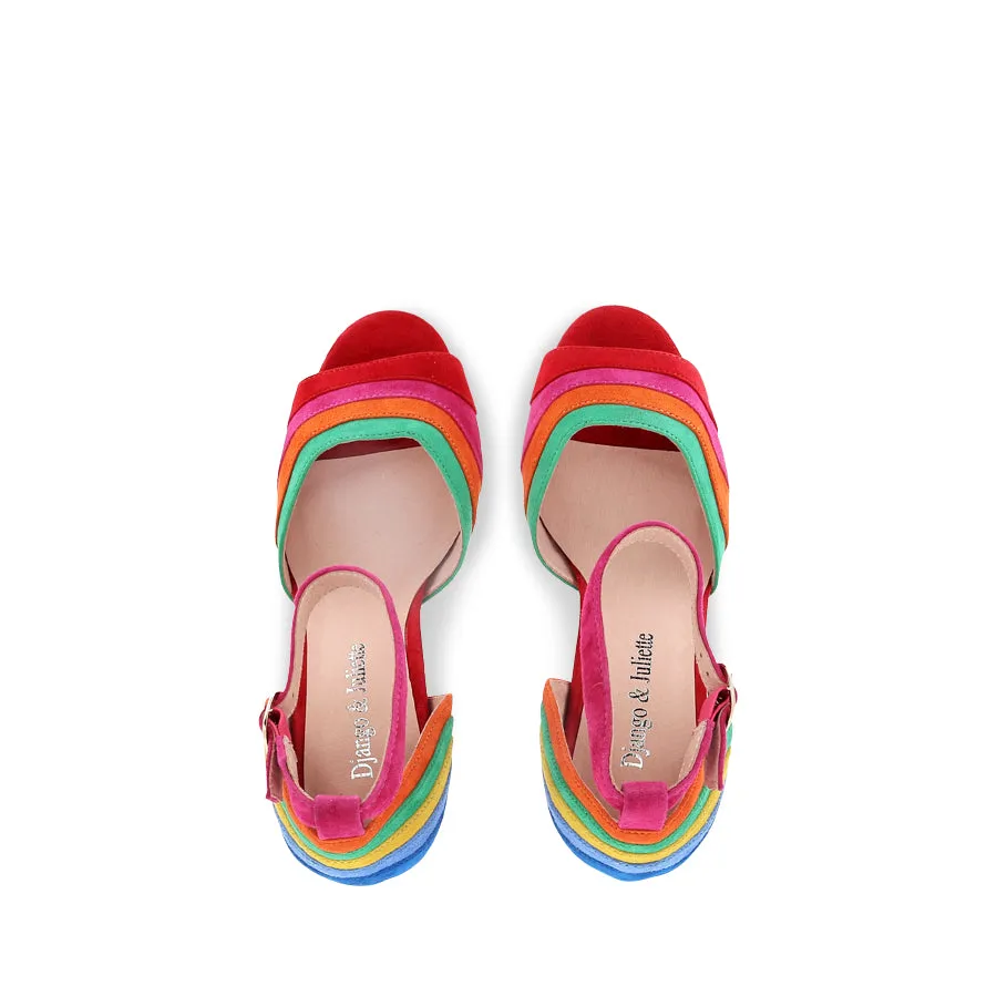 KAGE - NEW BRIGHT MULTI SUEDE Sleek Construction