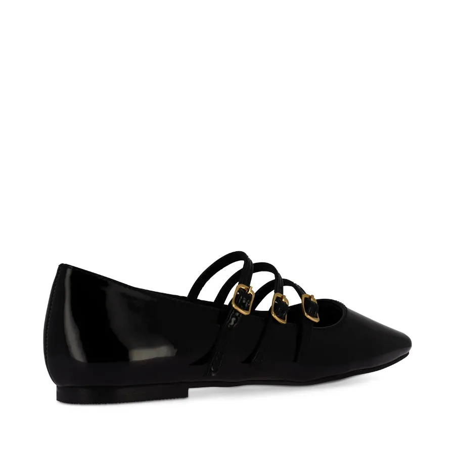 Velcro Closure Mule Mode KAIRO - BLACK PATENT