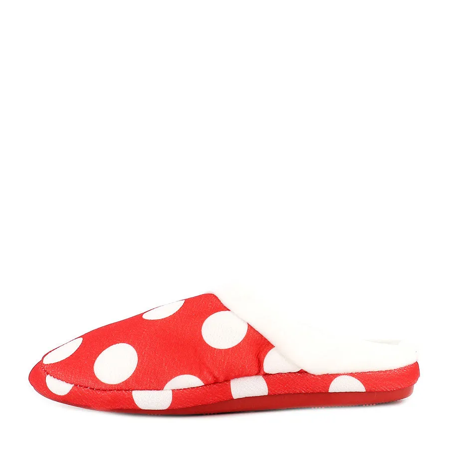 Travel Slip Comfortable For Walks KALLI SLIP ON - RED POLKADOT