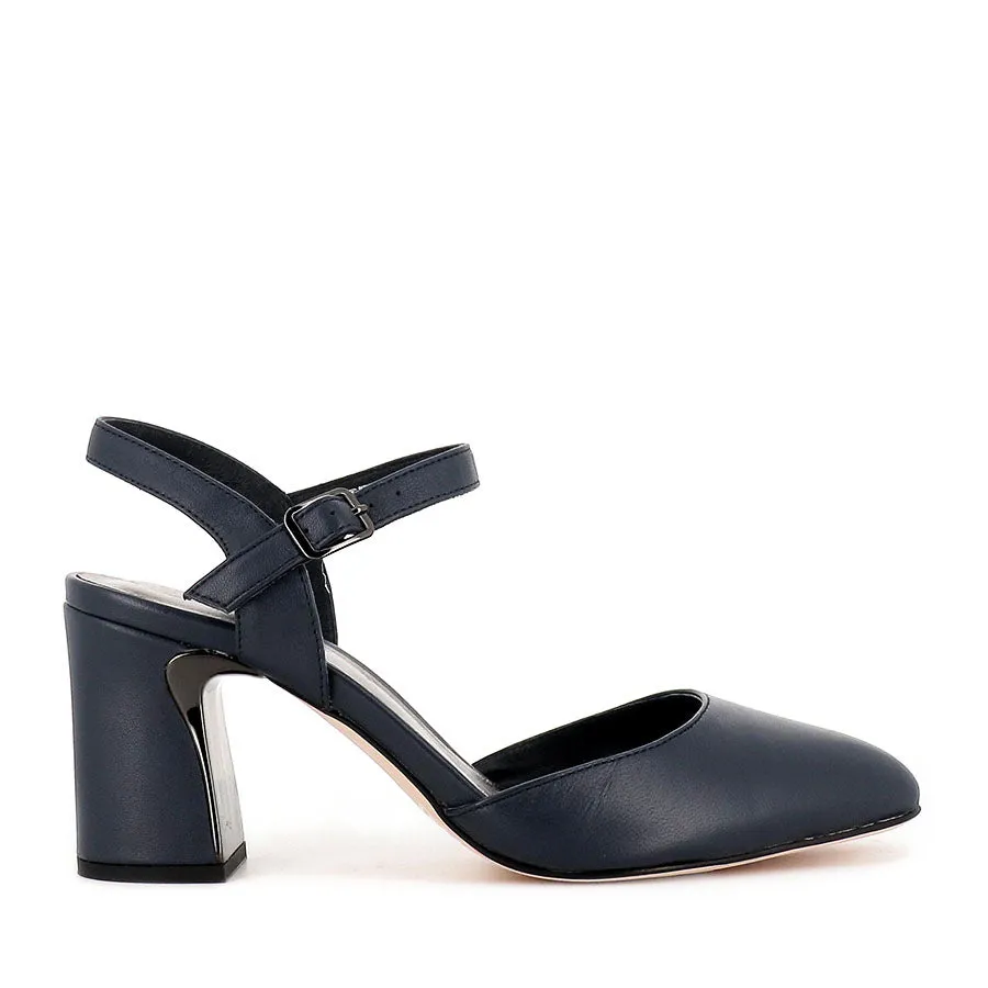 KARENT - NAVY LEATHER Mule Mode