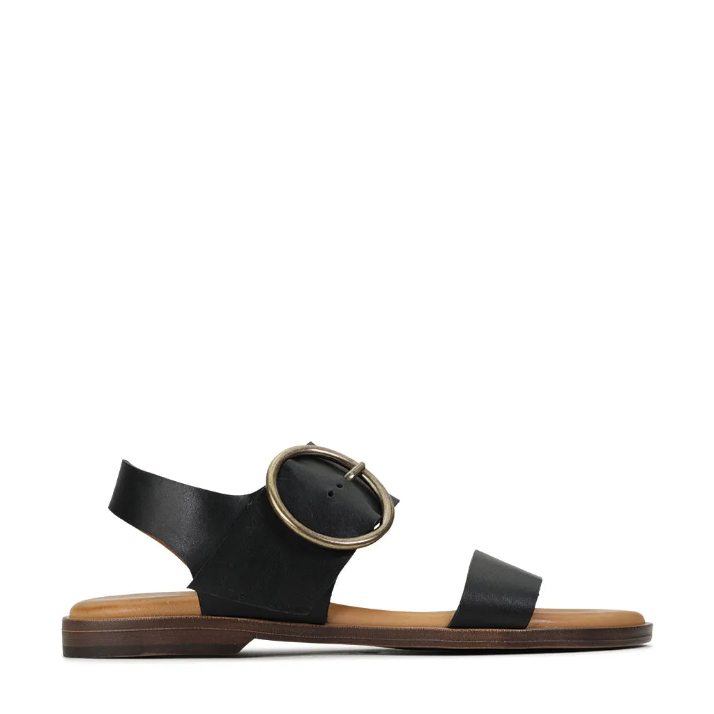 insulated KASSIDY LEATHER ANKLE STRAP SANDALS