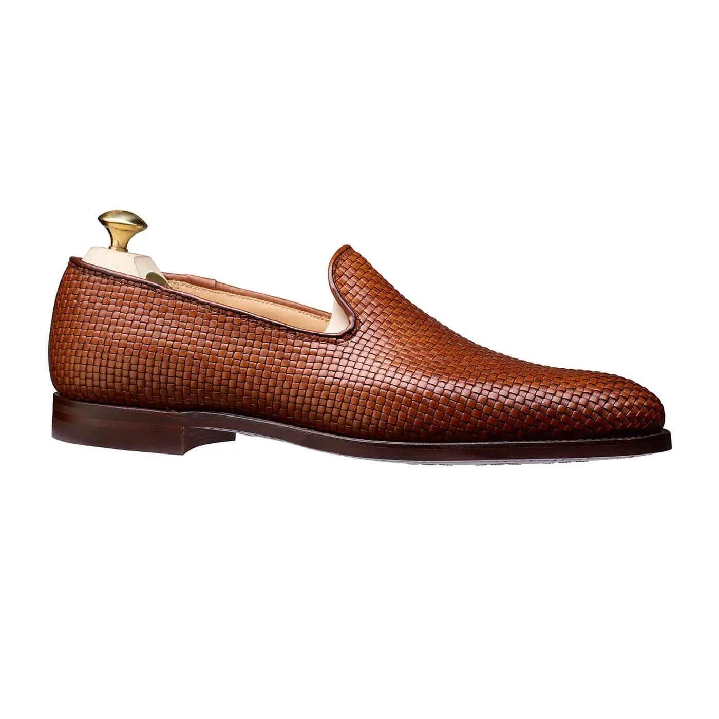Kensington Tan Woven Calf Soft Walking Shoes Trail Lane