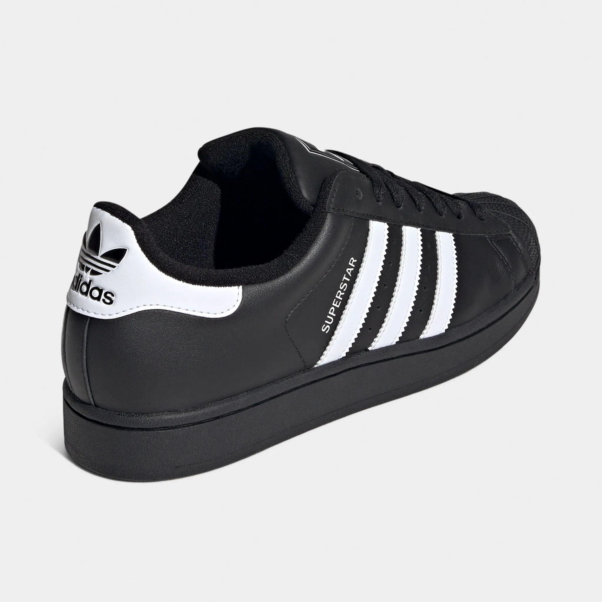 adidas Superstar II Core Black / Footwear White perforated Flats
