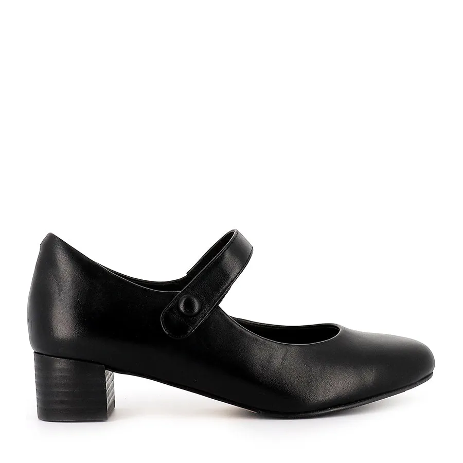 KITTY W - BLACK LEATHER Comfort Soles Lightweight Cushioning