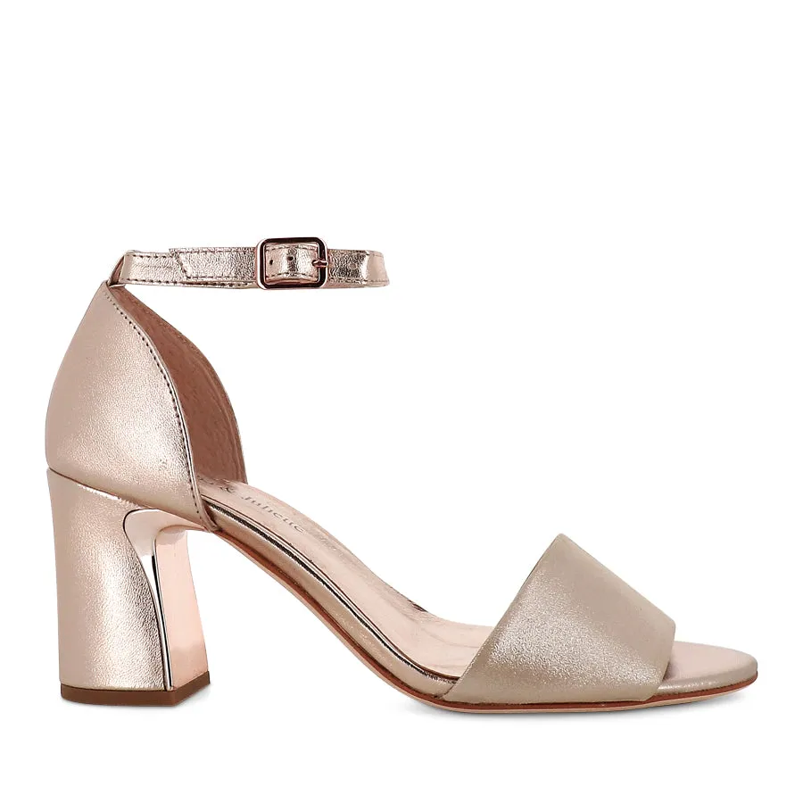 Peace Walk KIYA - NUDE ROSE GOLD SHIMMER LEATHER
