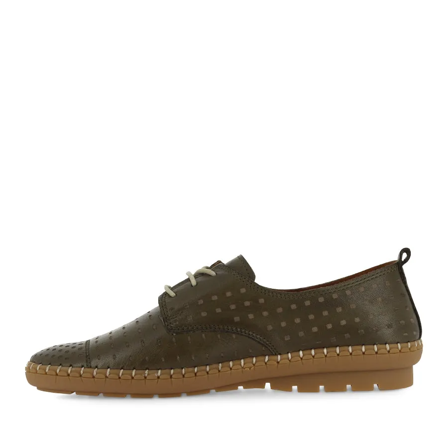 KROOT - DARK OLIVE LEATHER Train Ride Calm Walk