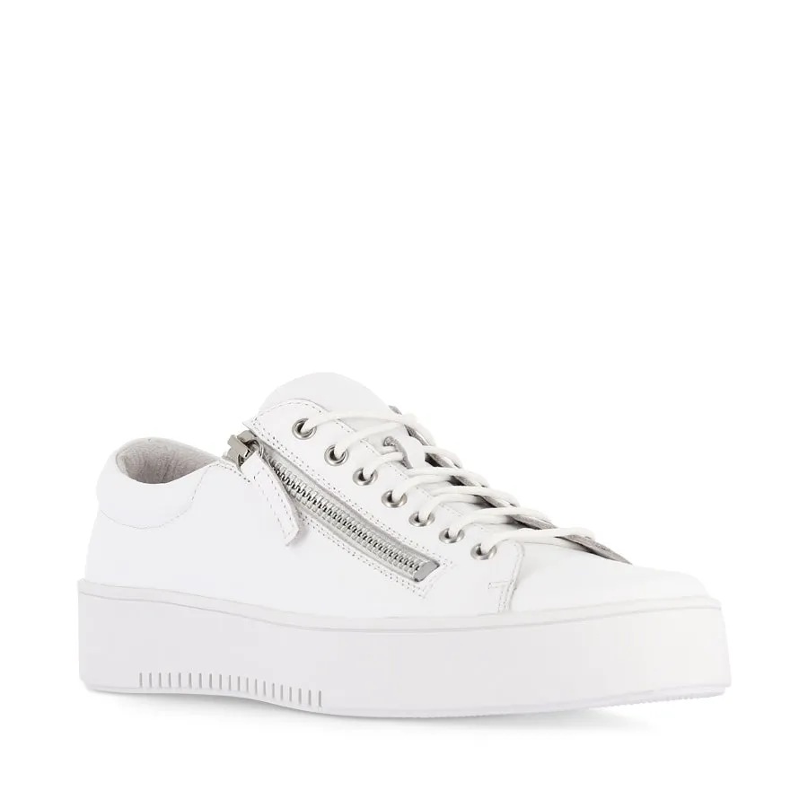 Insole Support Durable Outsole Construction LAILA - WHITE LEATHER