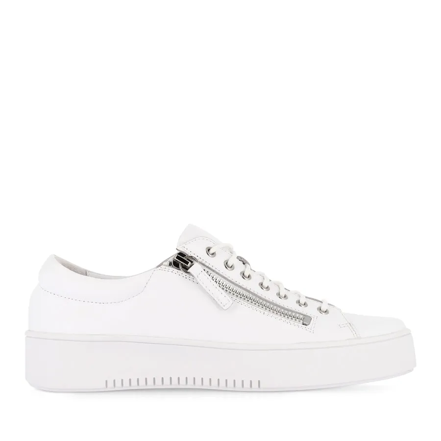 LAILA - WHITE LEATHER Quick Drying Fabric LightweightDesign